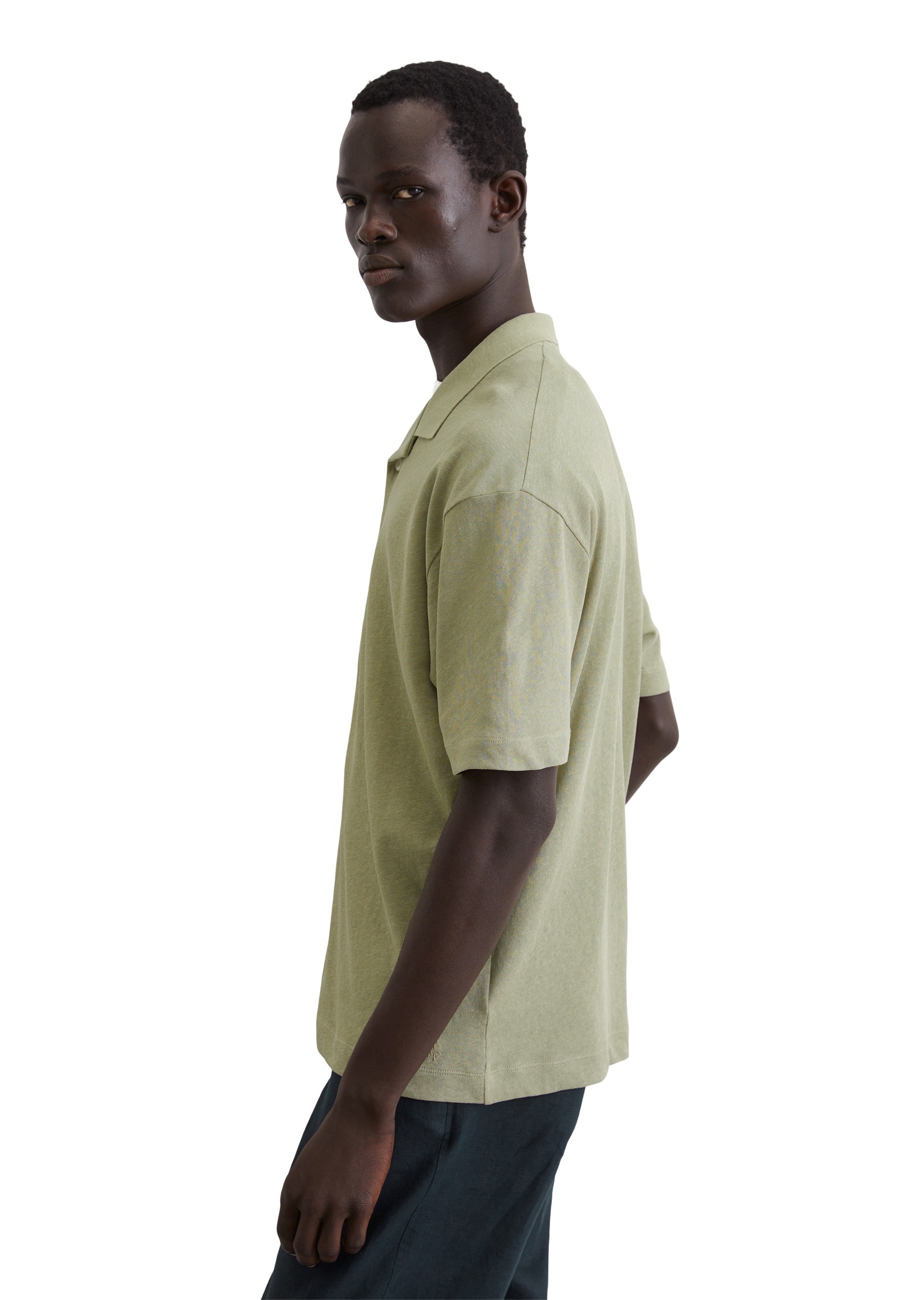 Marc O'Polo Poloshirt »aus Bio-Baumwolle und Leinen«