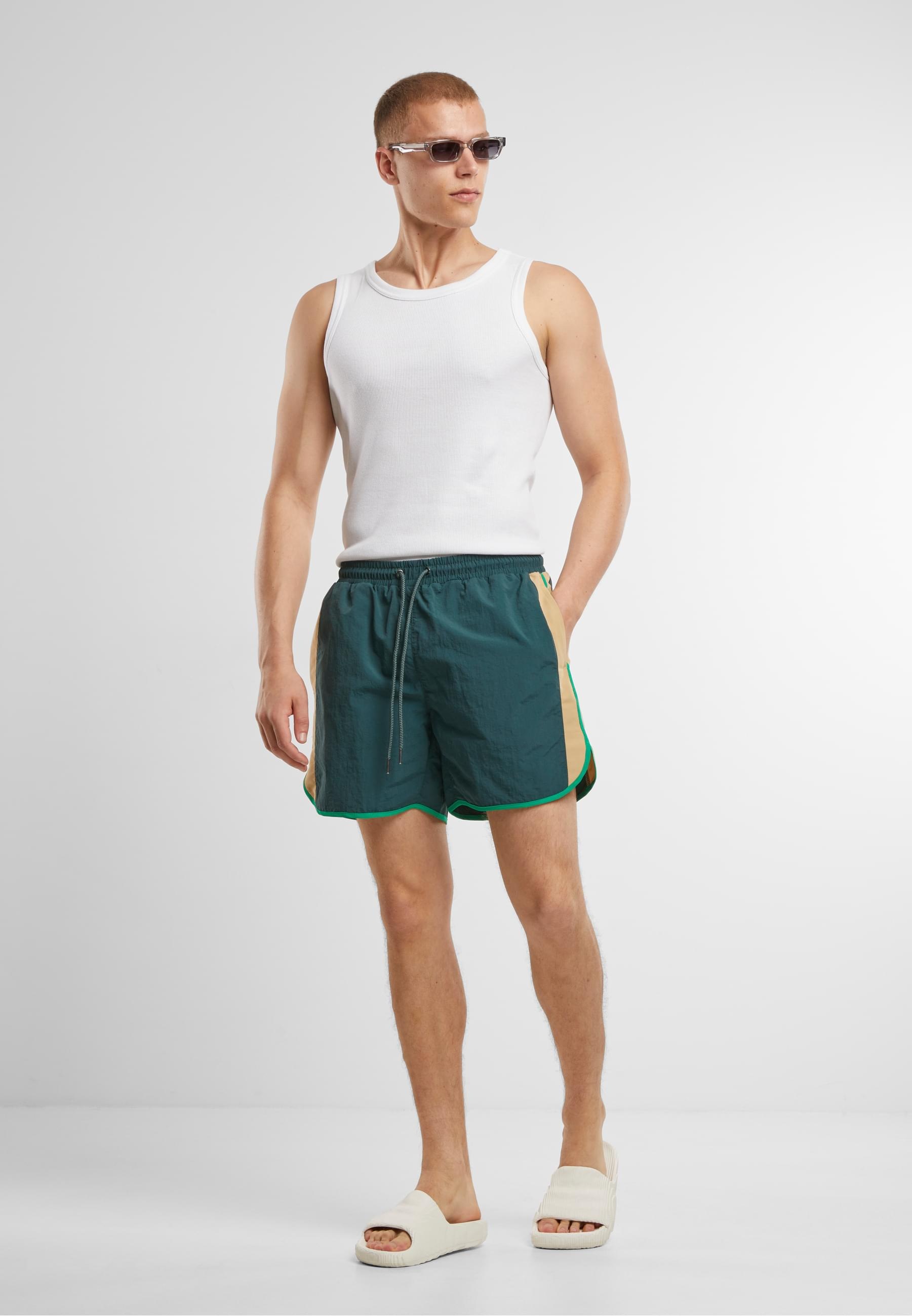 URBAN CLASSICS Badeshorts »Urban Classics Retro Look Swim Shorts«