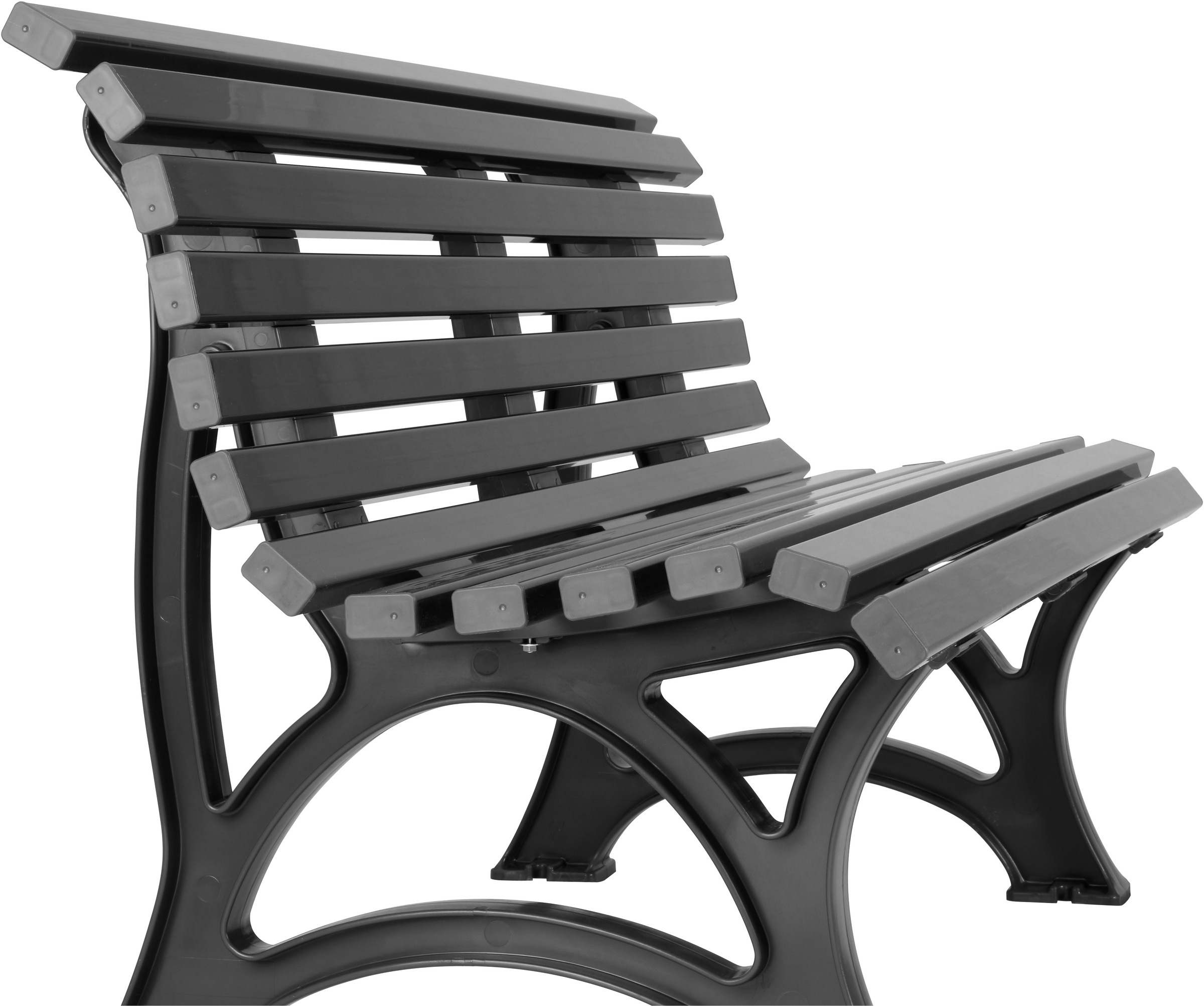 indeko Gartenbank »3er-Bank Helgoland 150 cm graphitgrau« Vollkunststoff