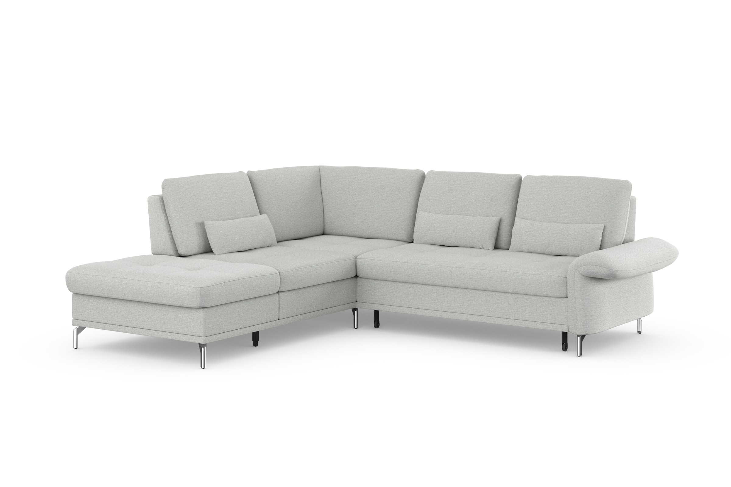 HOME AFFAIRE Palm Beach Corner Sofa Light Gray 6