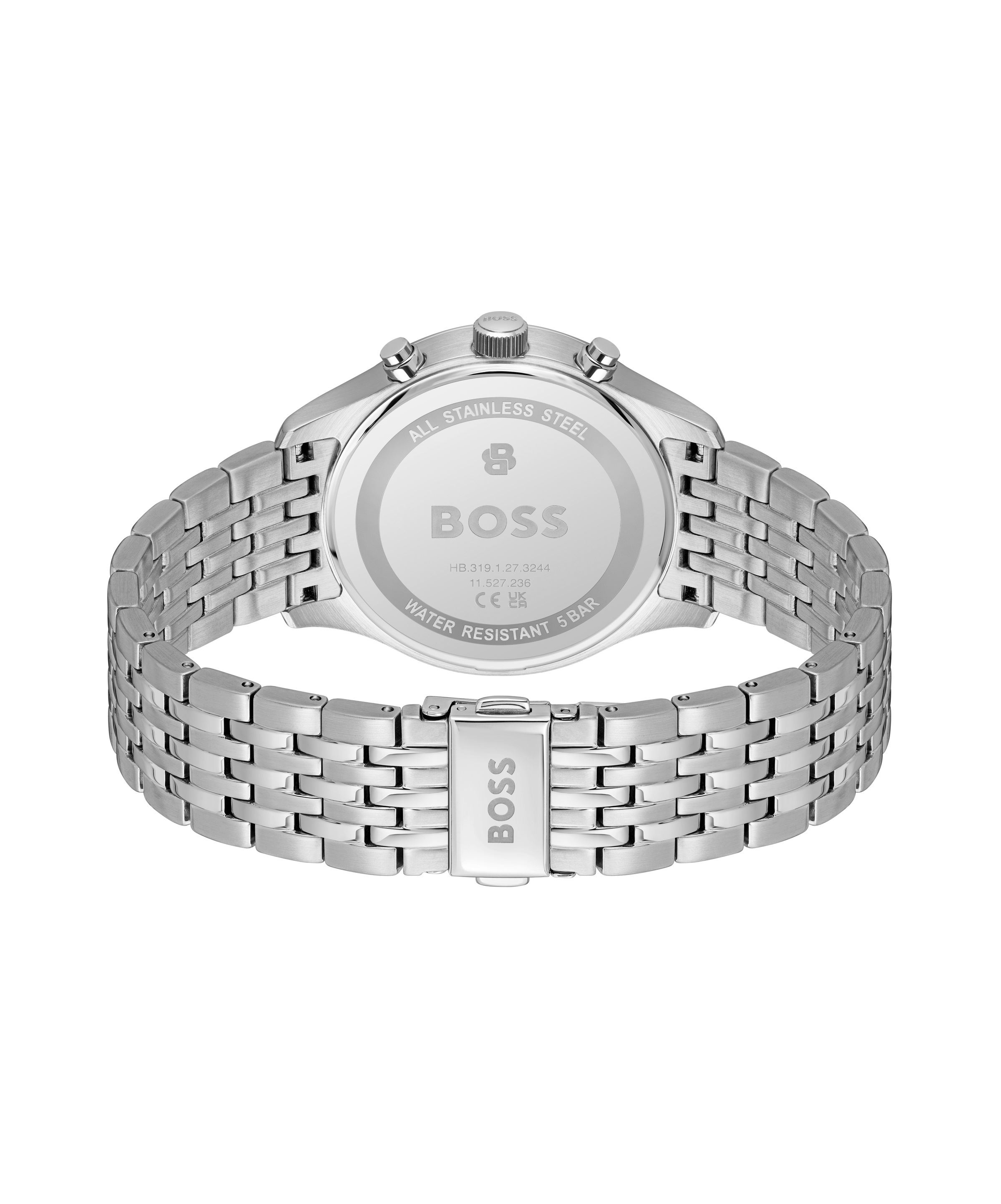BOSS Chronograph »STRATUS« Quarzuhr, Armbanduhr, Herrenuhr, Edelstahlarmband, analog, Tag