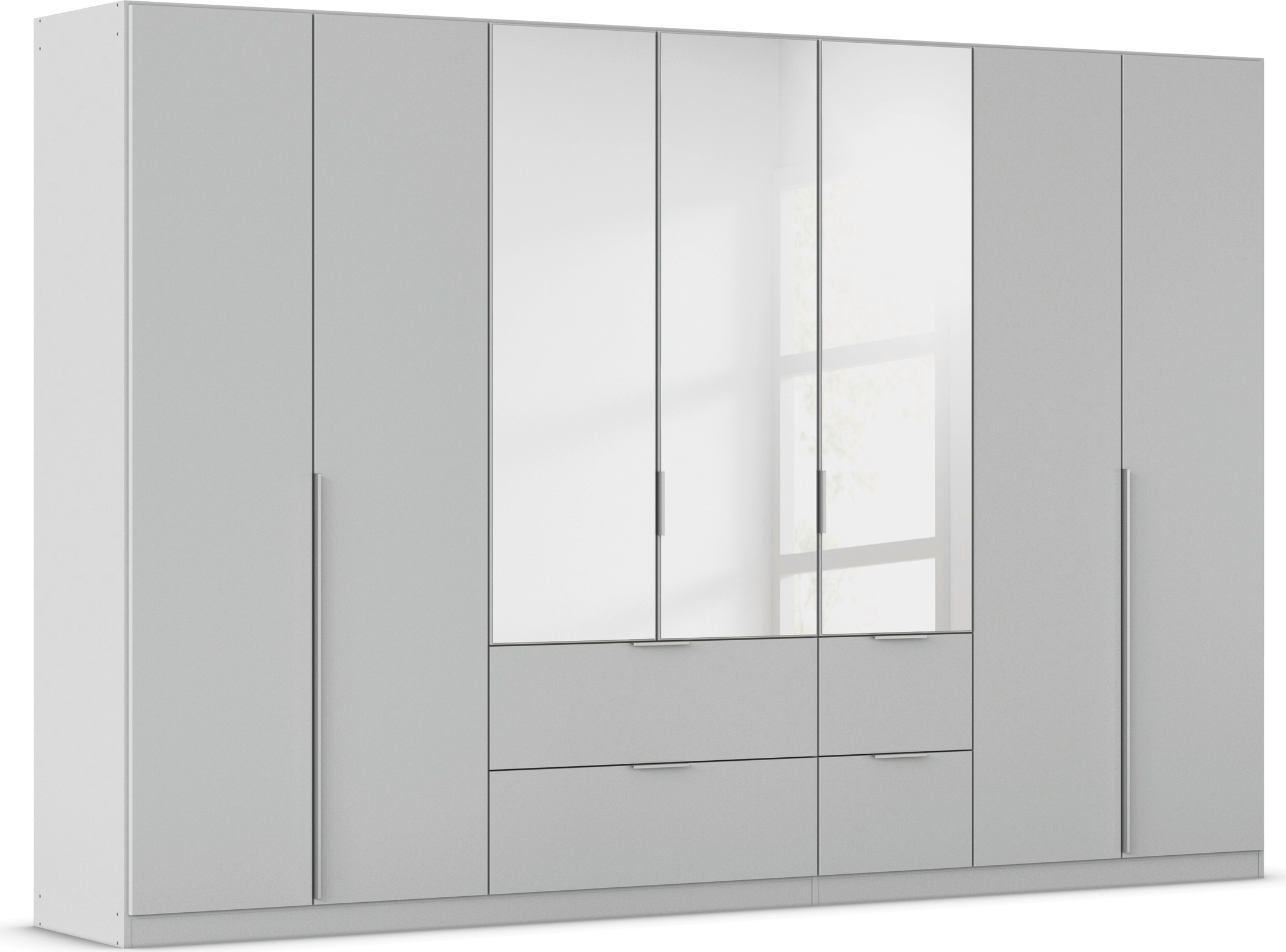 OTTO home Drehtürenschrank "Kleiderschrank Schrank Garderobe AGORDO mit Dekor- oder Hochglanzfront" in zwei Griff-Farben, Breiten 91-360 cm, mit Außenschubkästen, in 7 Breiten und 2 Höhen MADE IN GERMANY