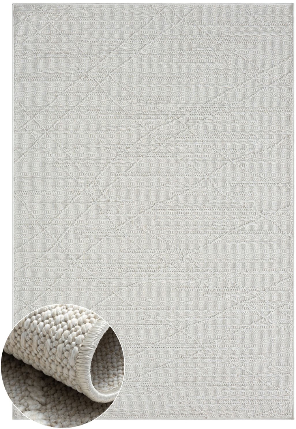 Myflair Möbel & Accessoires Teppich »Plush«, rechteckig, Uni Farben, Hoch-Tief Effekt, Outdoor geeignet, Balkon, Terrasse
