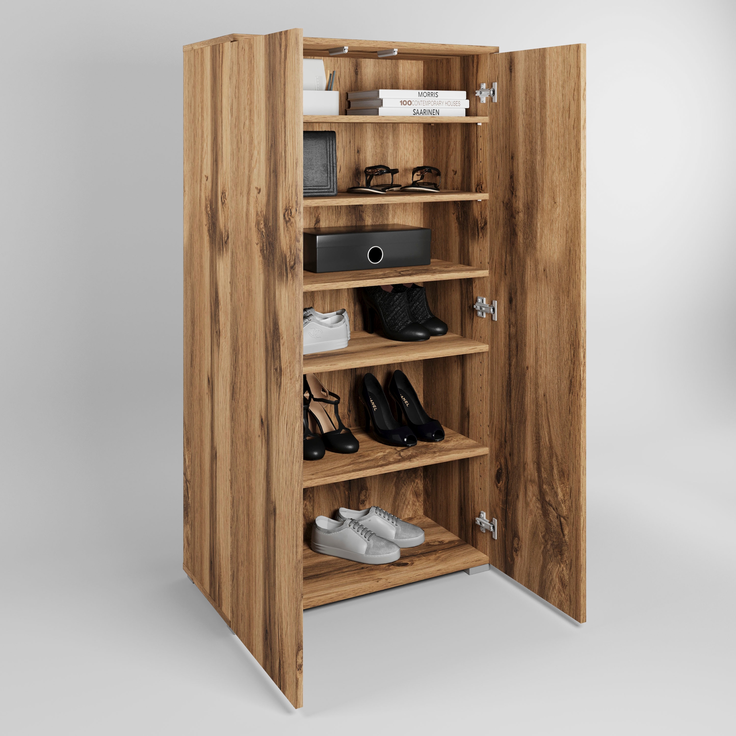 INOSIGN Schuhschrank »Paris«, grifflose Schuhregal Breite 70cm, mit 6 geräumigen Fächern
