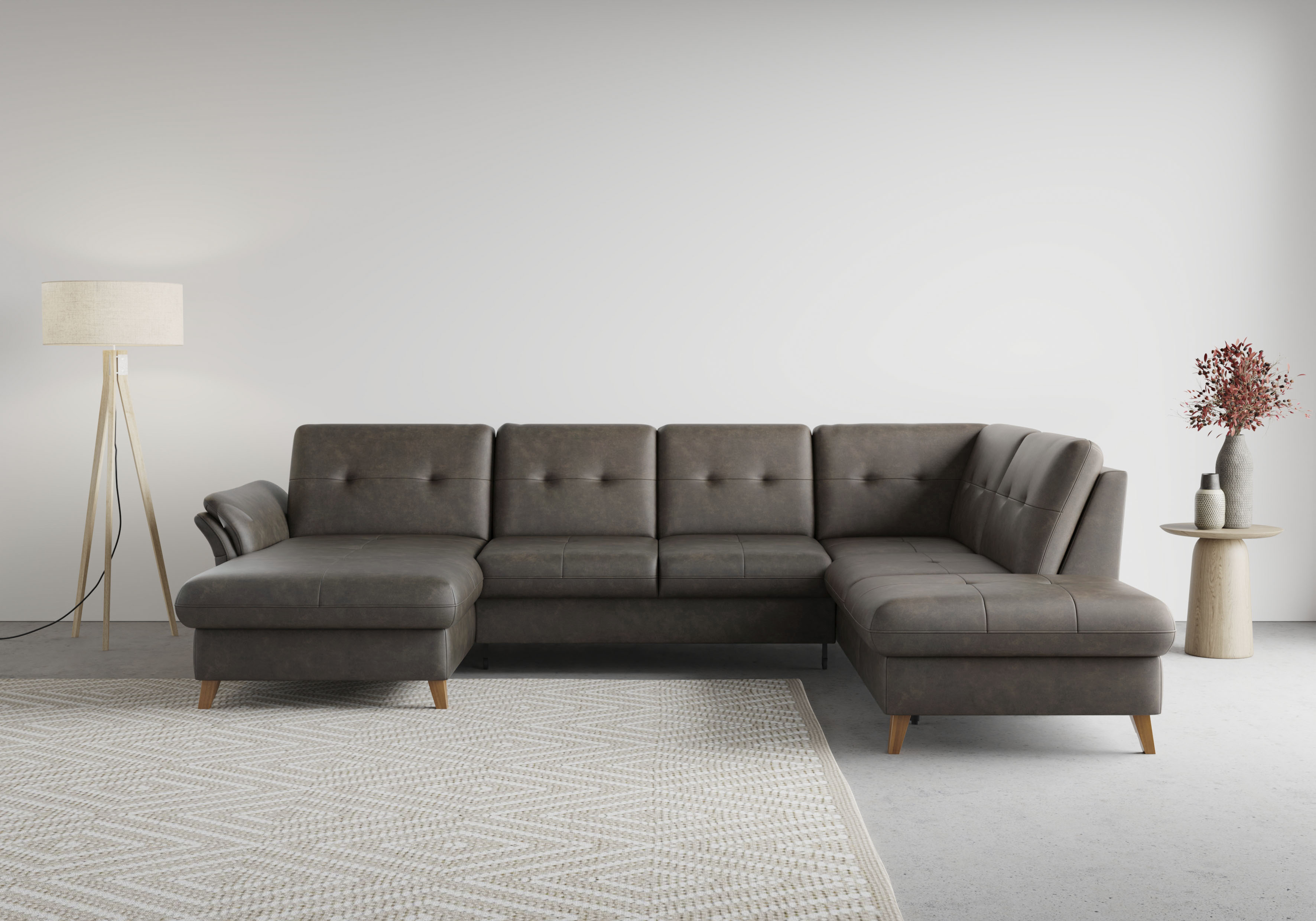 sit&more Wohnlandschaft "Göteborg" inkl. Sitztiefenverstellung, wahlweise mit Bettfunktion & Bettkasten