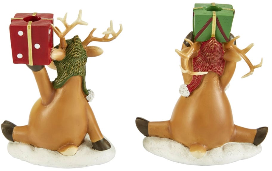 Schneider Kerzenhalter »Geschenke, Weihnachtsdeko«, (Set, 2 St.), aus  Polyresin, Höhe ca. 11,5 cm kaufen | BAUR