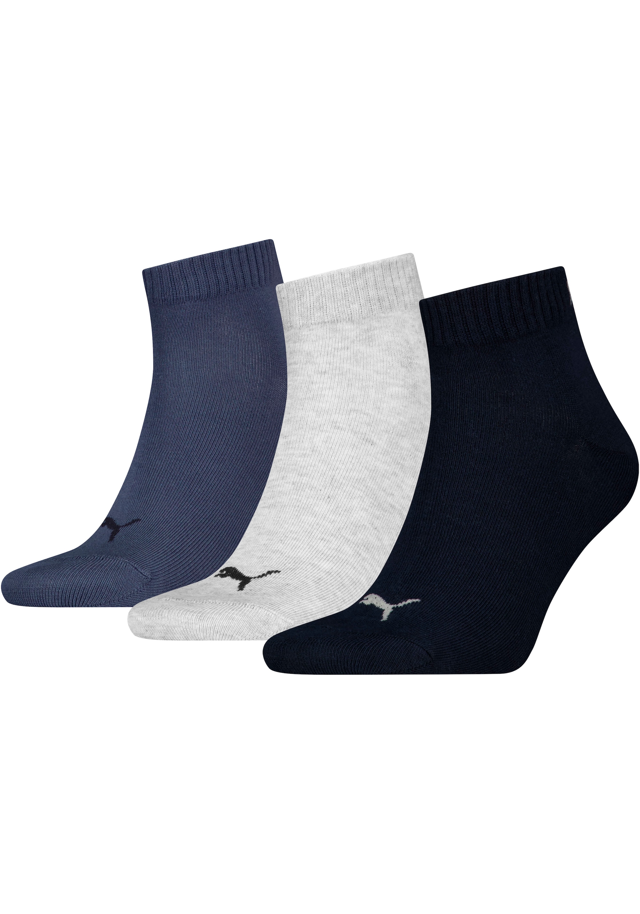 PUMA Kurzsocken "PUMA UNISEX QUARTER PLAIN 3P" 3 Paar, 3 Paar tlg. Atmungsa günstig online kaufen