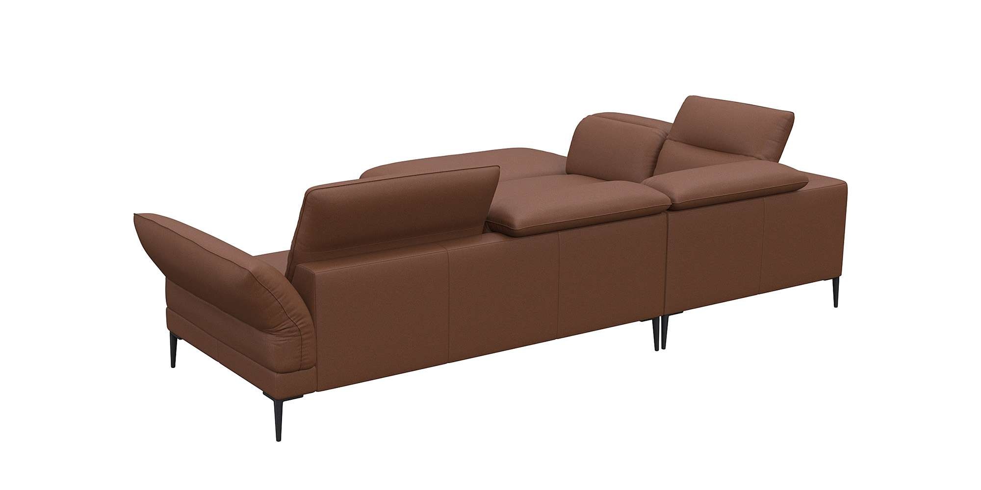 FLEXLUX Ecksofa »Salino, Funktionssofa mit Ottomane, Relaxsofa, Ecksofa«, Sofa mit Arm- und Kopfteil-Verstellungen, Kaltschaum & Stahl-Wellen