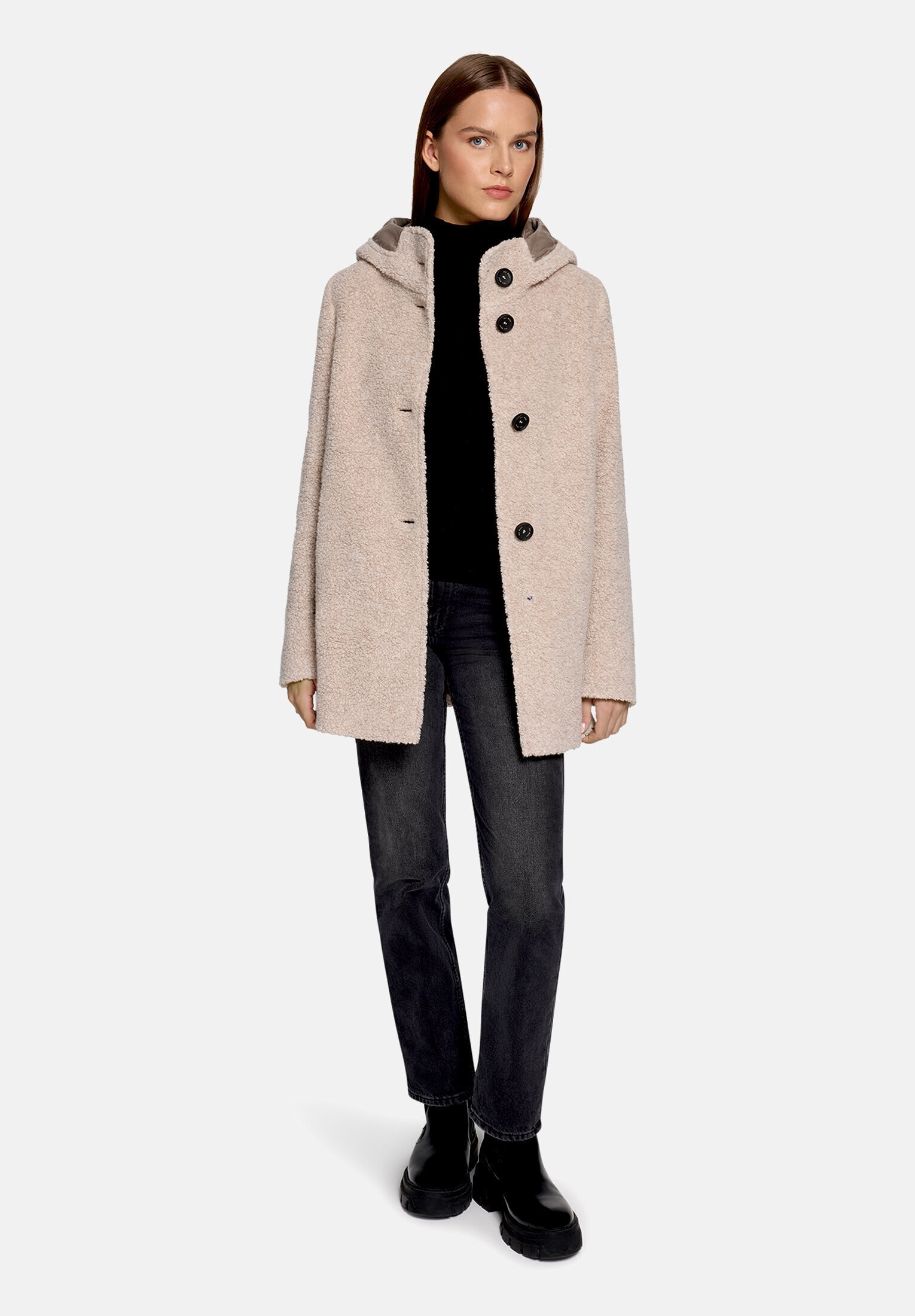 Gil Bret Wolljacke »Damen mit Kapuze« mit Kapuze