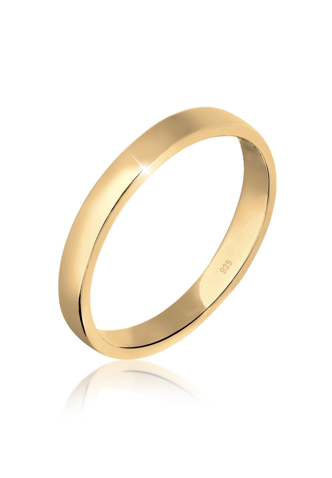 "Silberring ELLI ""Ring Basic Ehering Partnerring Damen 925er Silber"" Gr. 56, gold, Fingerringe, Damen, 56, Silber 925 (Sterlingsilber), Silberring"