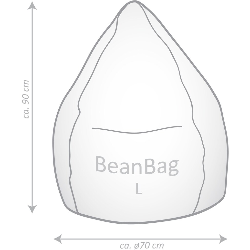 Magma Heimtex Sitzsack »BeanBag FLUFFY L«, (1 St.)