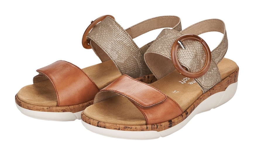 Remonte Keilsandalette, Sommerschuh, Riemchensandale, praktische Klettverschlüsse