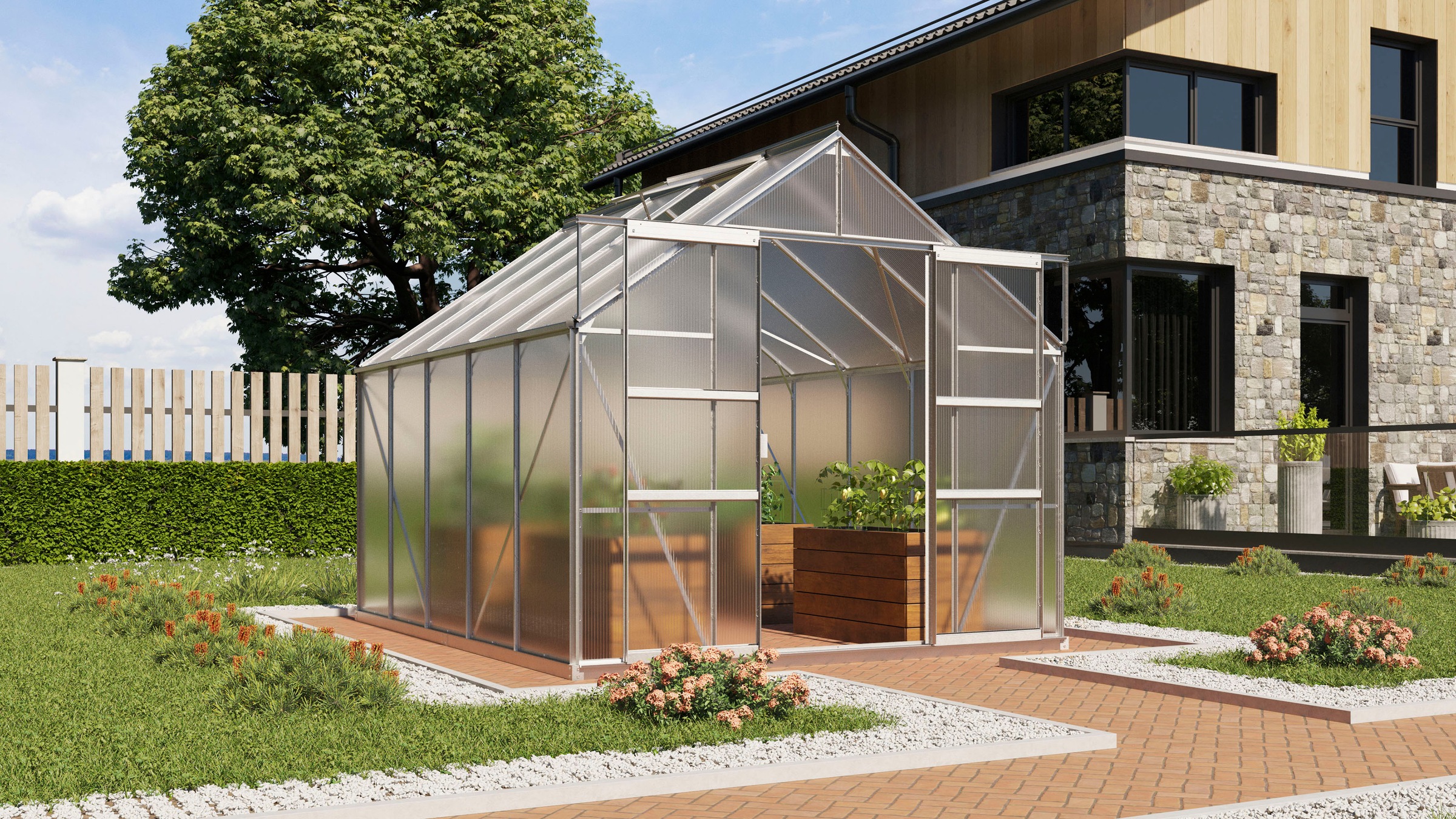 Vitavia Gewächshaus "Mars 8300" Alu-Profile, 6 mm Hohlkammerplatten günstig online kaufen