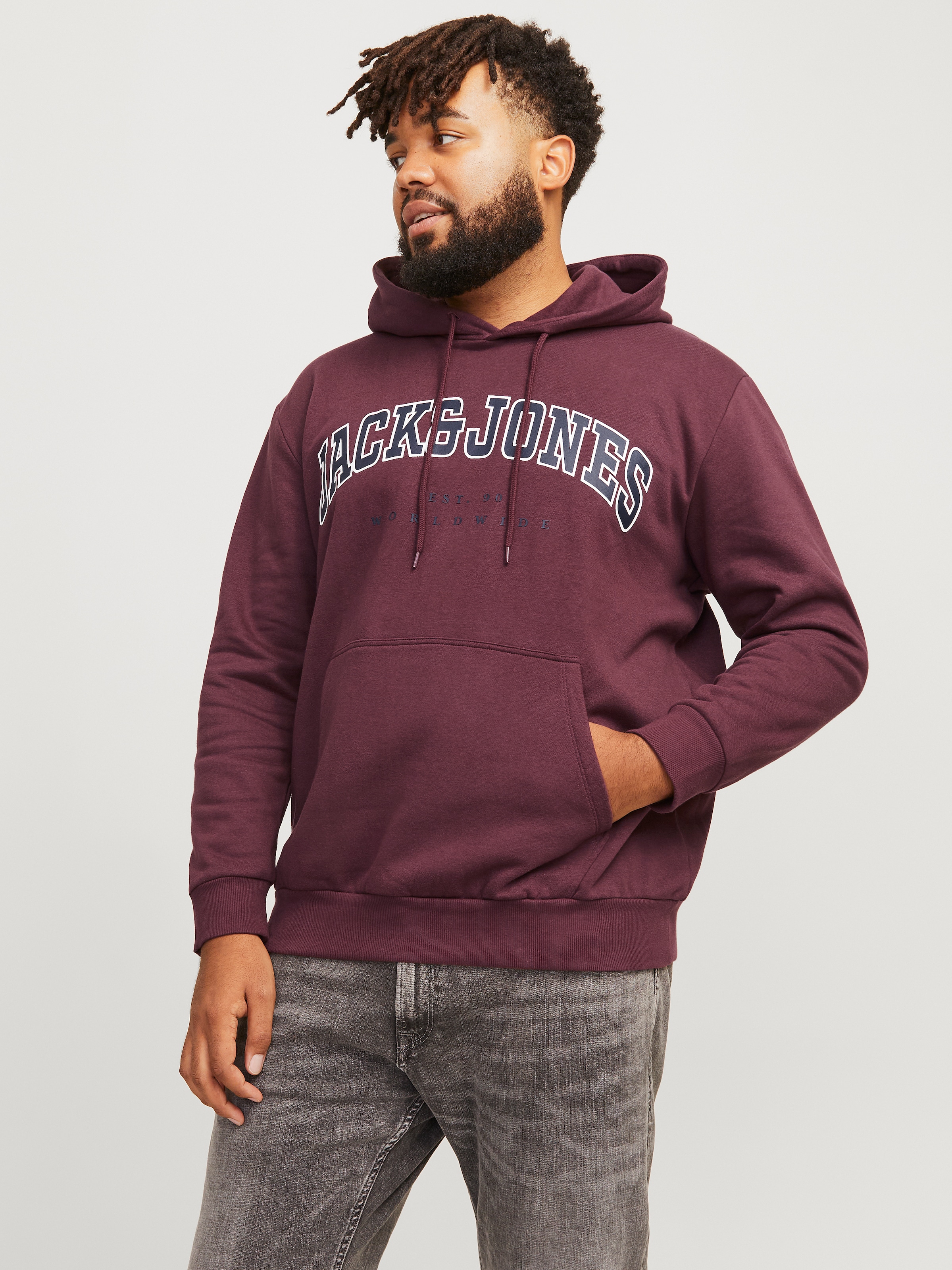 Jack & Jones PlusSize Hoodie "JJECALEB VARSITY SWEAT HOOD NOOS PLS"