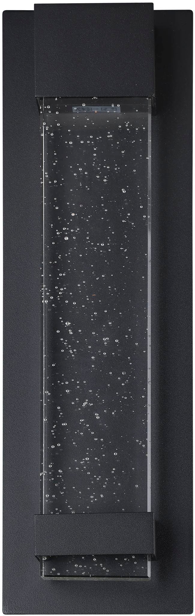 EGLO Wandleuchte »Villagrazia Wandlampe, Außeneleuchte aus Alu und Glas, IP44, Lampe« LED-Modul 1 Stk. Warmweiß Wand-/Deckenleuchte - L12 x H40 x AL7 cm - schwarz - 2X3,3W inkl.