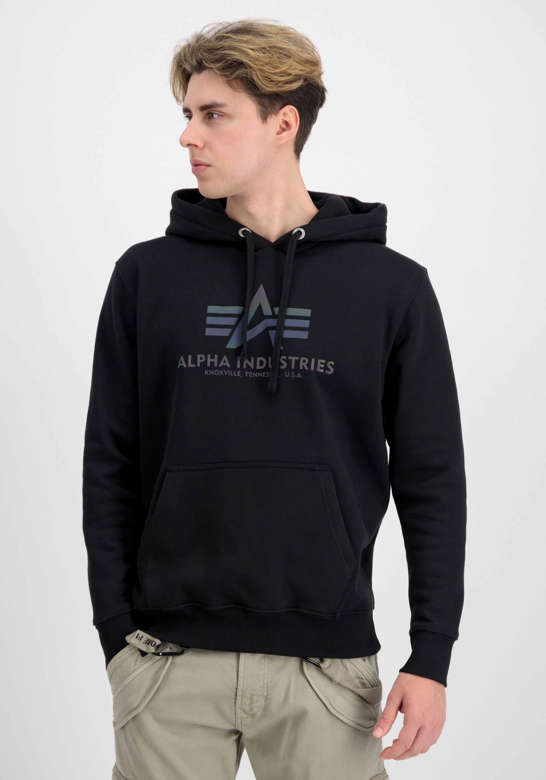 Alpha Industries Hoodie »Alpha Industries Men - Hoodies Basic Hoodie Rainbow Refl. Print«