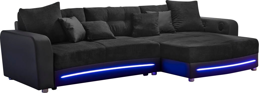Jockenhöfer Gruppe Ecksofa "Laredo L-Form, B: 322 cm" mit RGB-LED-Beleuchtu günstig online kaufen