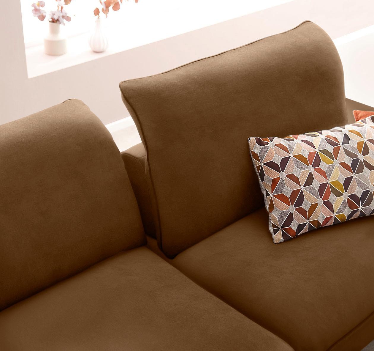 W.SCHILLIG Ecksofa »enjoy&MORE, Designsofa, elegant und bequem, L-Form«, Sitztiefenverstellung, Füße schwarz pulverbeschichtet, Breite 294 cm