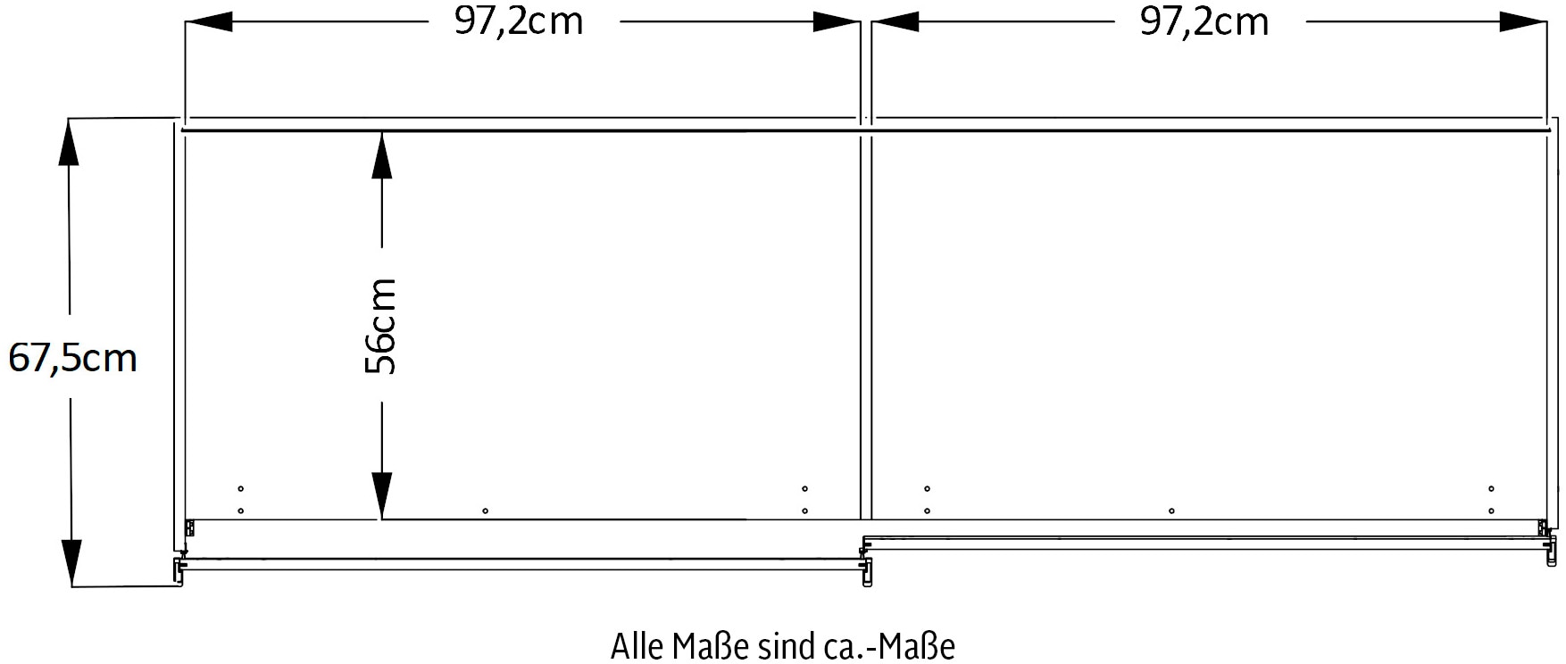 STAUD Schwebetürenschrank »Sonate Pesaro, Made in Germany«, Mit vier verschiedenen Ausstattungsvarianten