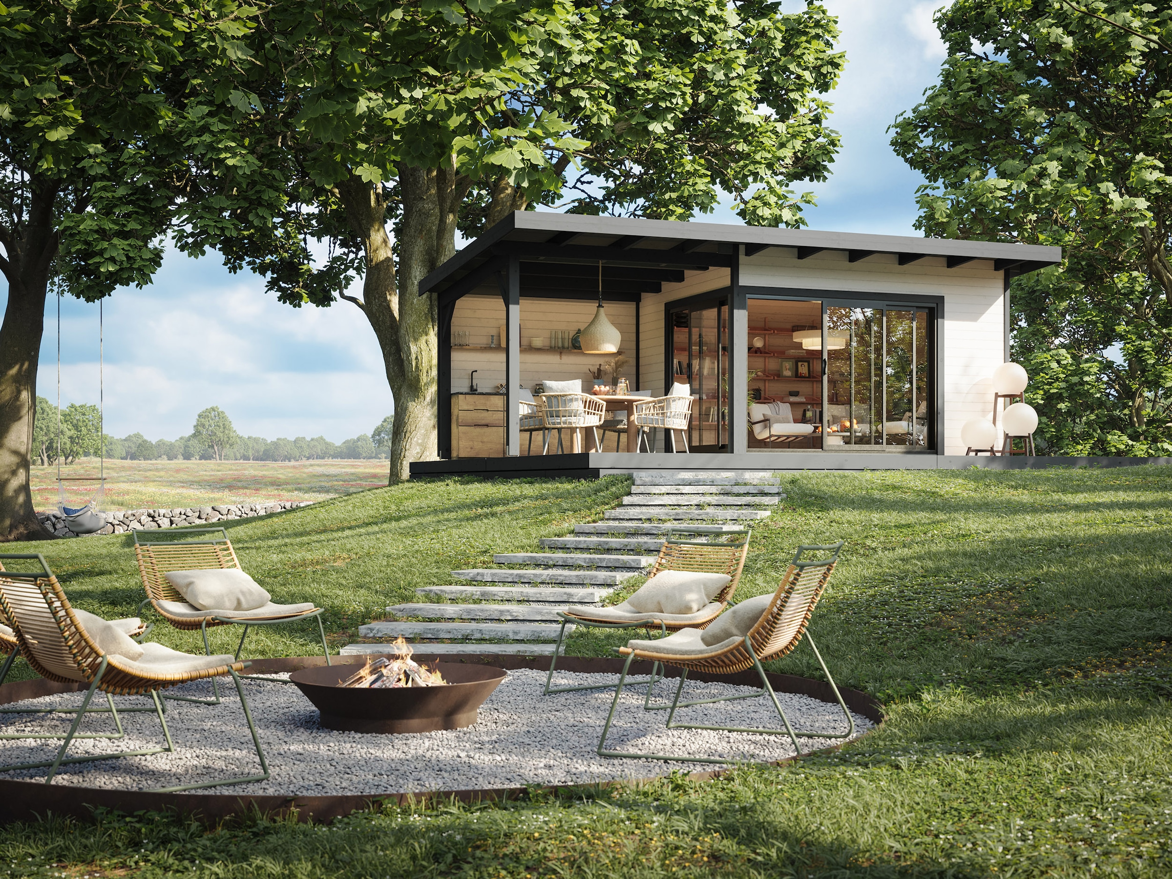 Palmako Gartenhaus »Andrea 11,2+7,9 m², Slide Plus«