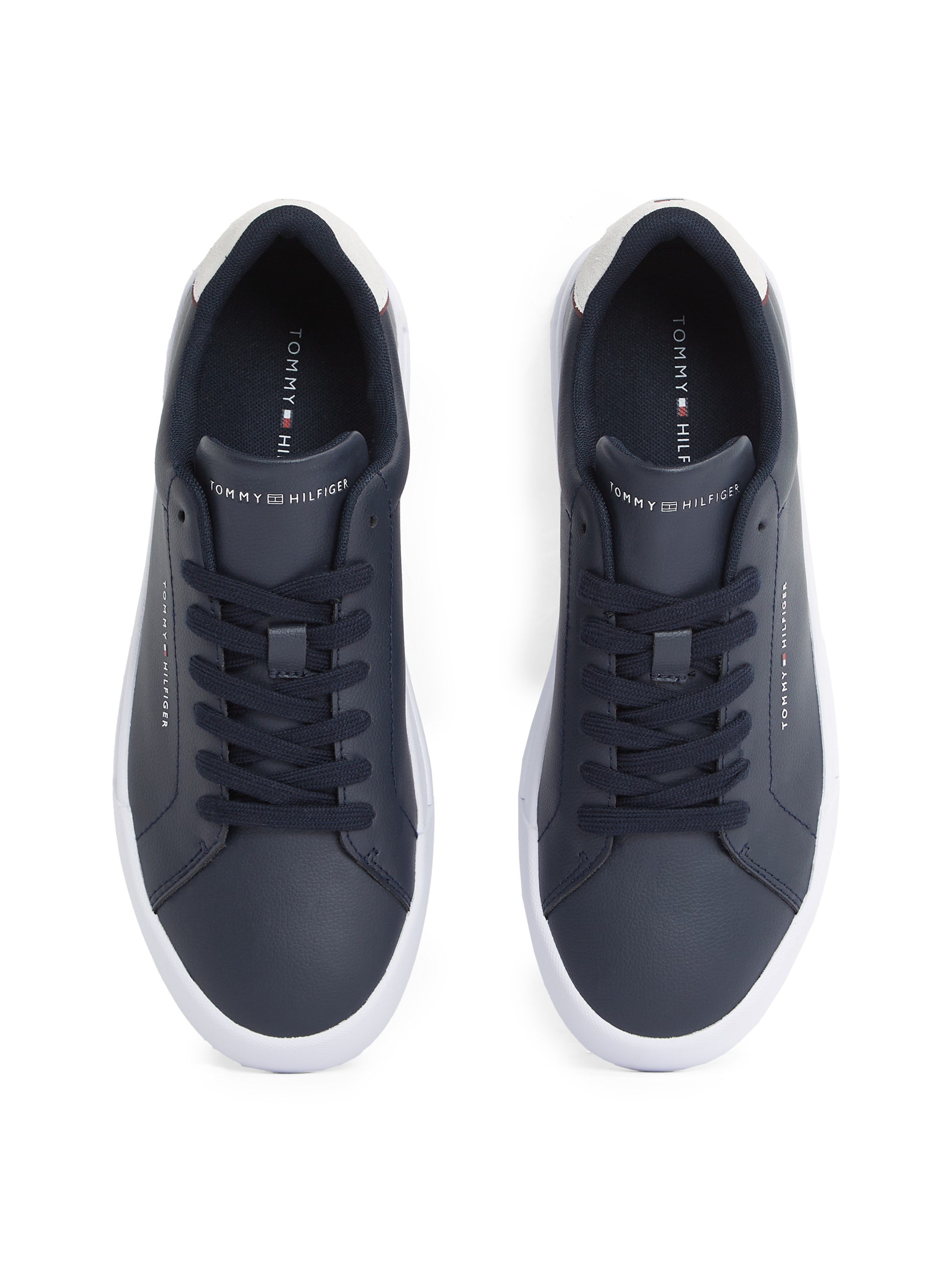 Tommy Hilfiger Plateausneaker »TH COURT LTH DETAIL ESS«, Freizeitschuh, Halbschuh, Schnürschuh mit seitlichem Logoschriftzug