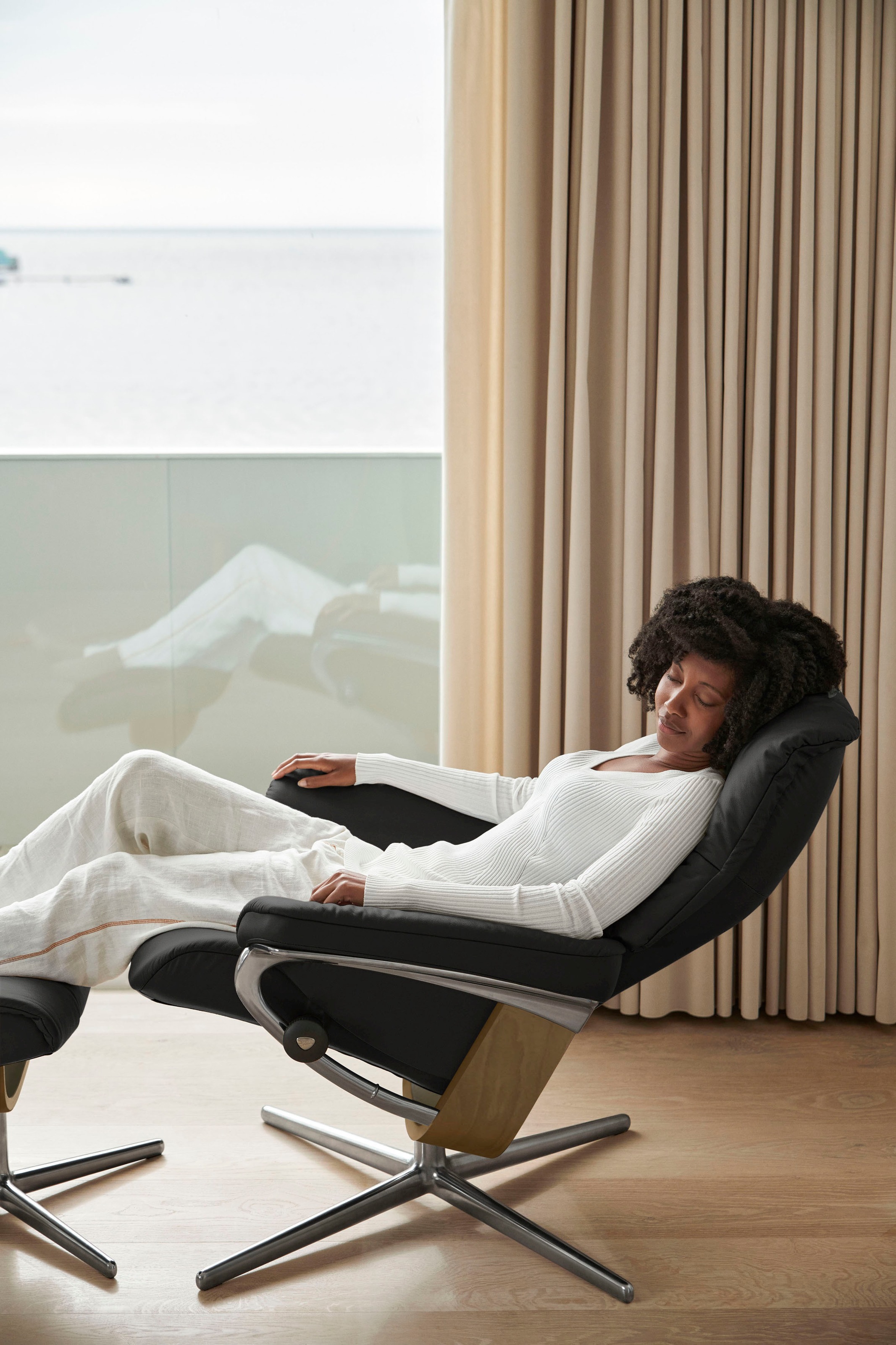 Stressless® Relaxsessel »Mayfair«, mit Cross Base, Größe S, M & L, Holzakzent Eiche