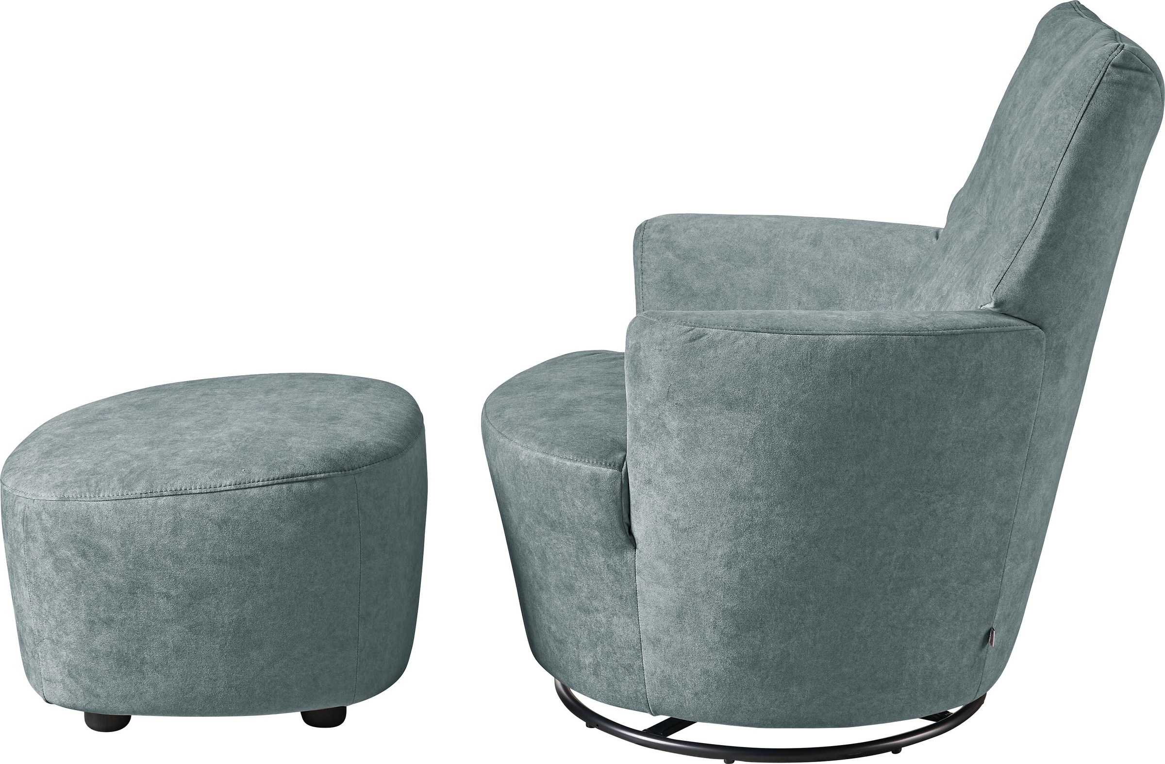 set one by Musterring Relaxsessel »SO 1450«, (Set), mit Dreh- und Wippfunktion, inklusive Hocker