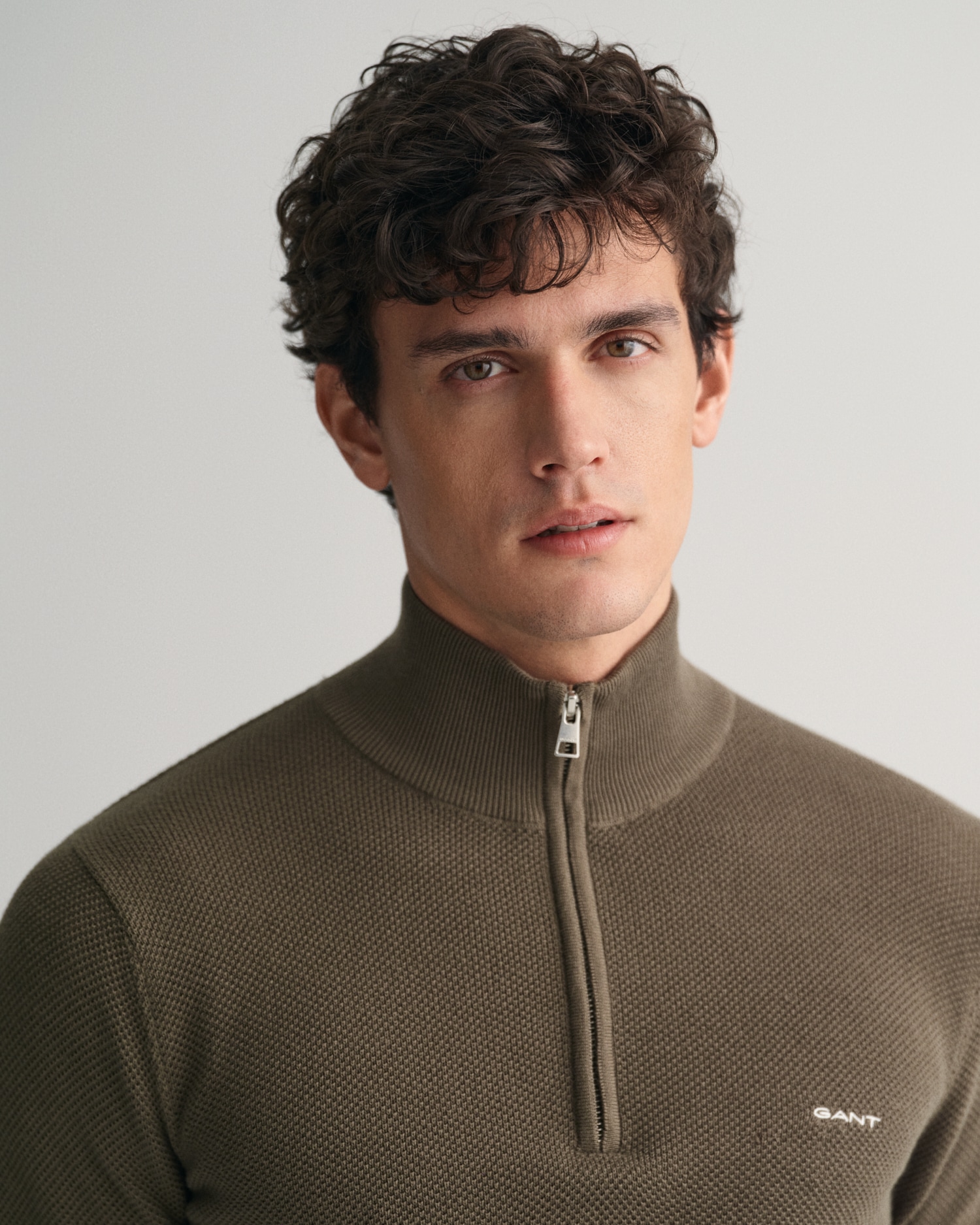 Gant Troyer »COTTON PIQUE HALF ZIP«, mit Piqué-Struktur