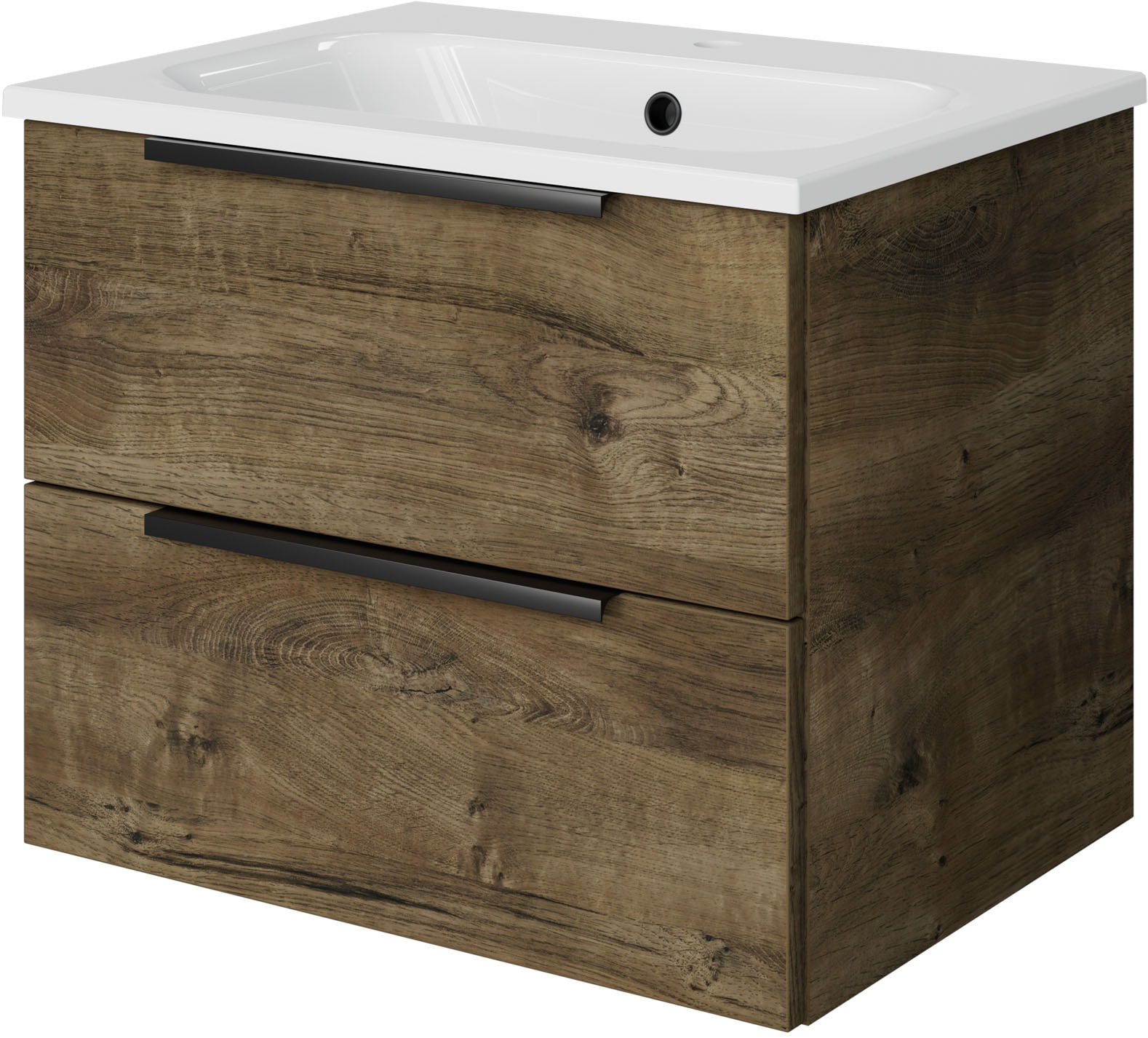 Saphir Badmöbel-Set "Mineralmarmor-Waschtisch mit Waschtischunterschrank" 2 Stk. tlg.