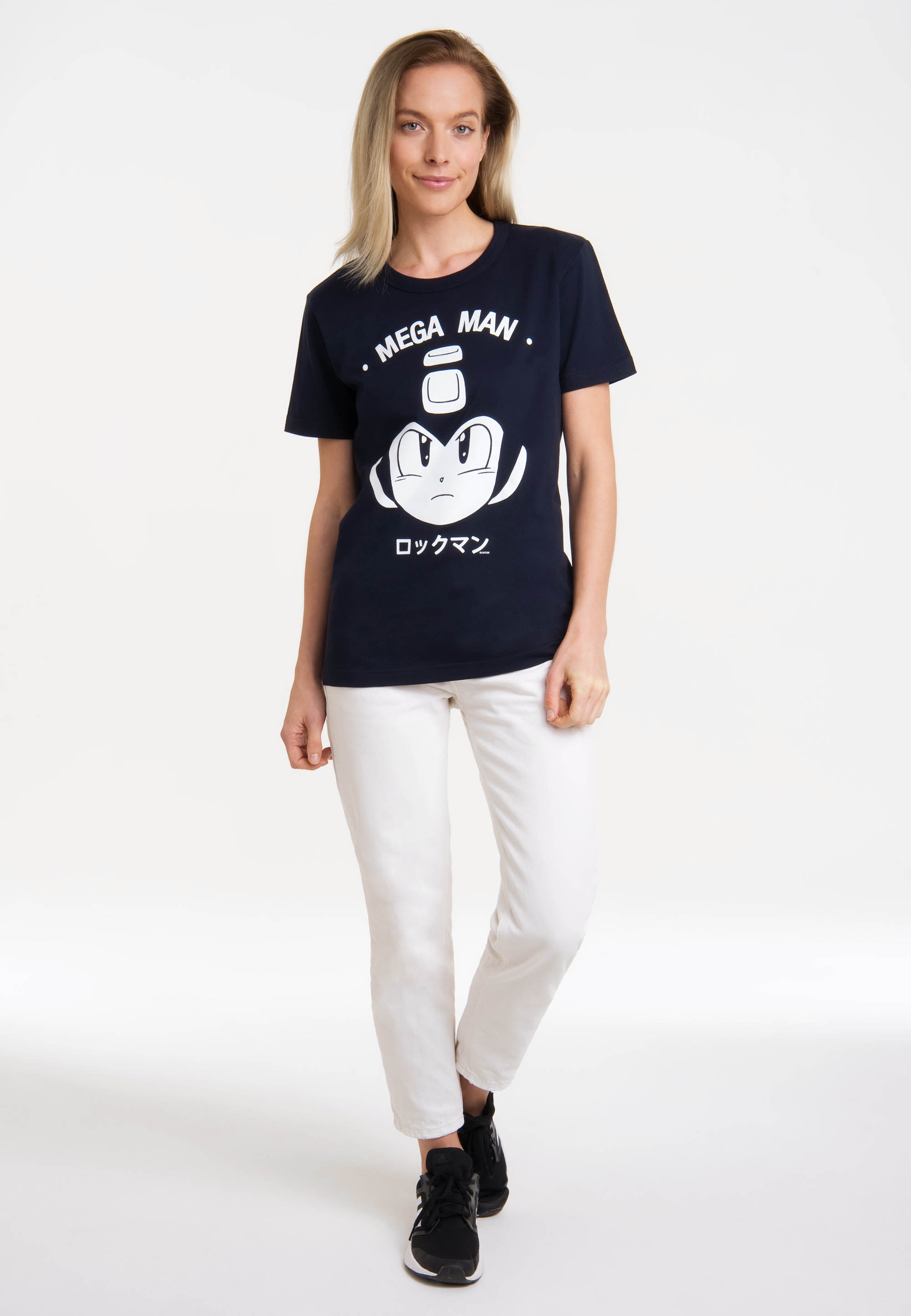 LOGOSHIRT T-Shirt »Mega Man - Gesicht«, mit lizenziertem Print