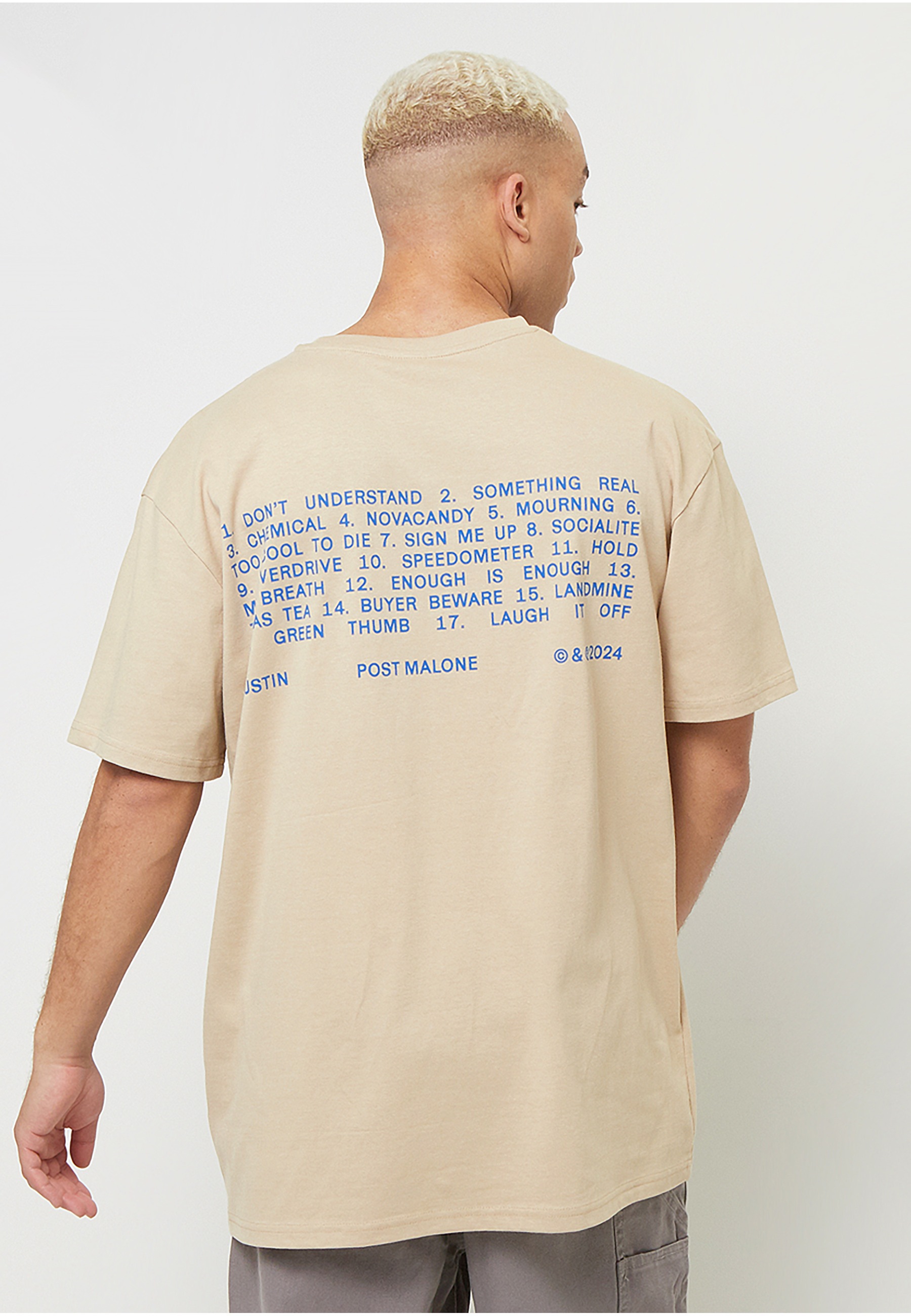 Merchcode T-Shirt »Merchcode Post Malone Tracklist Oversize Tee« 1 Stk.