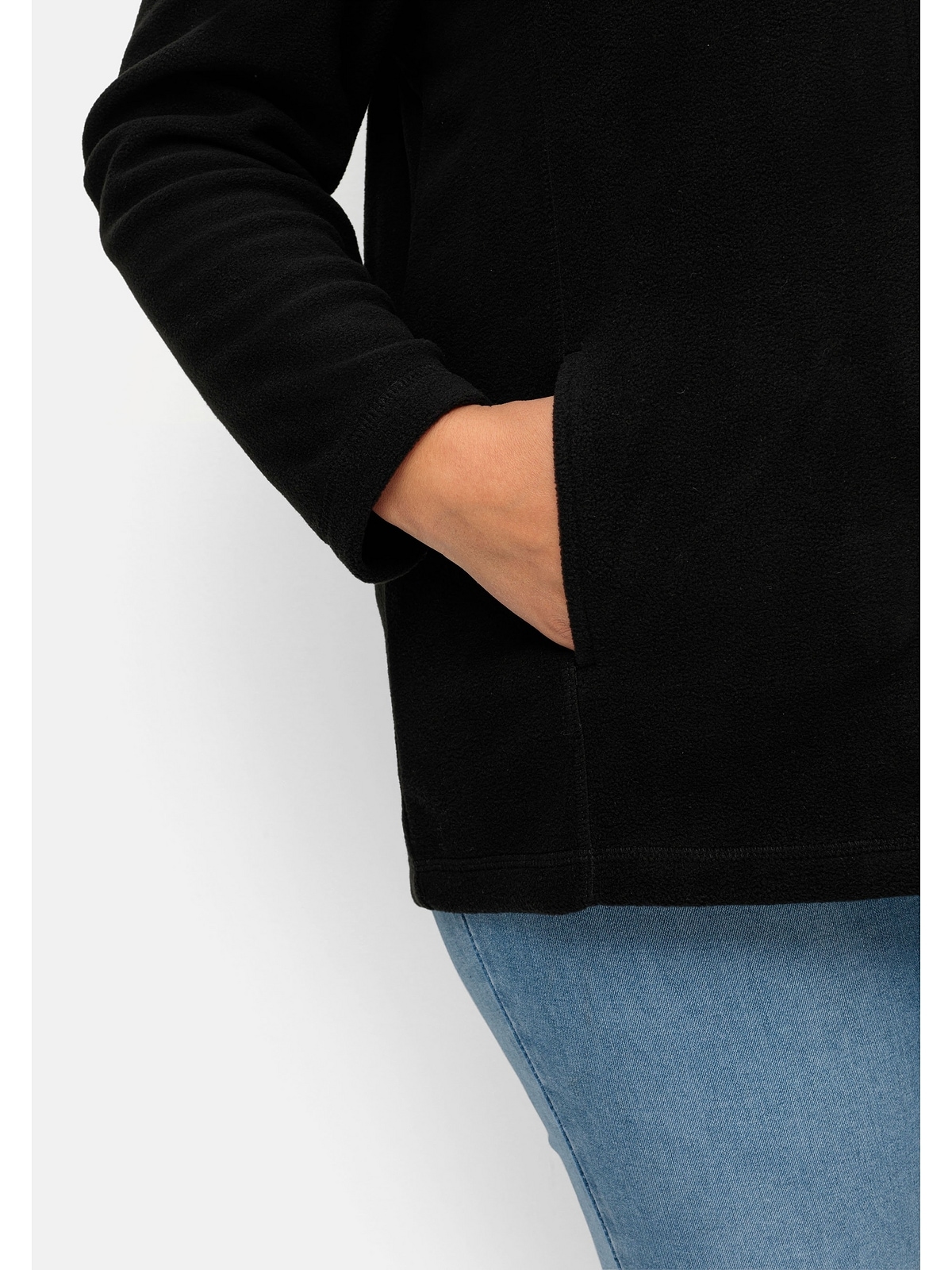 Sheego Strickjacke »Große Größen«, mit Reißverschluss