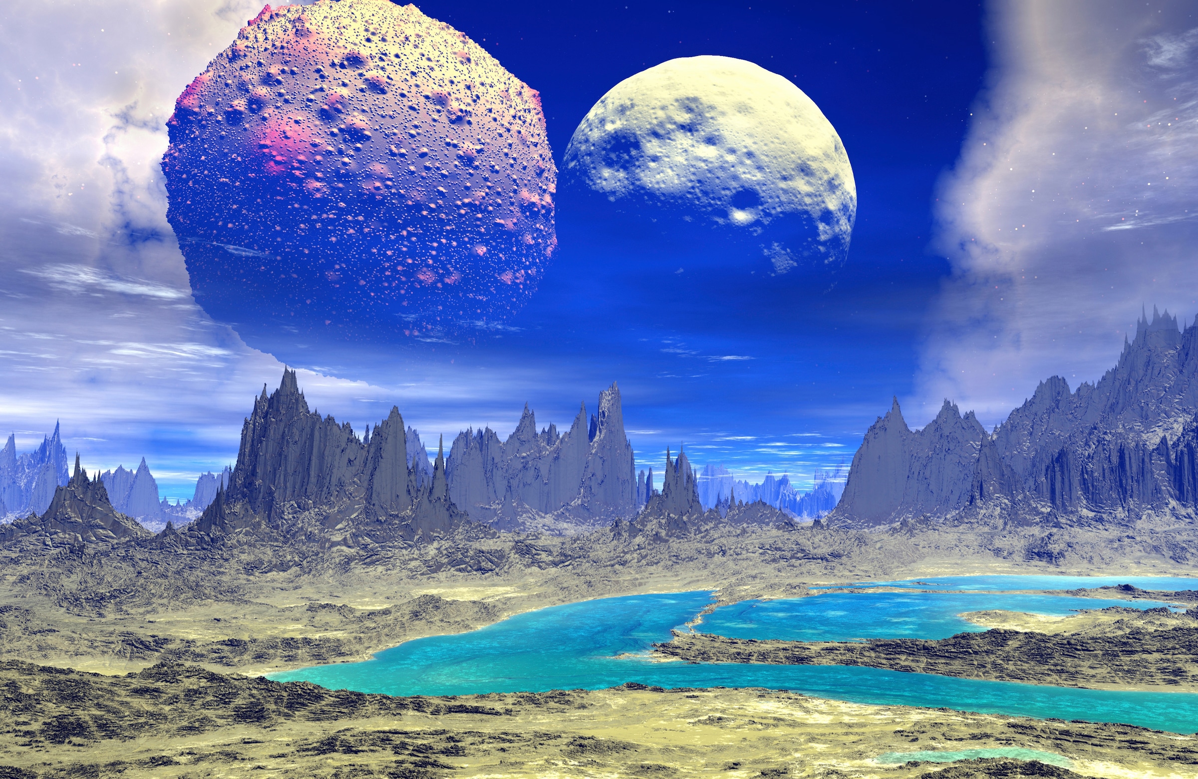 Papermoon Fototapete "PLANETEN-FUTURISTISCH WELTRAUM MOND GALAXIE UNIVERSUM"