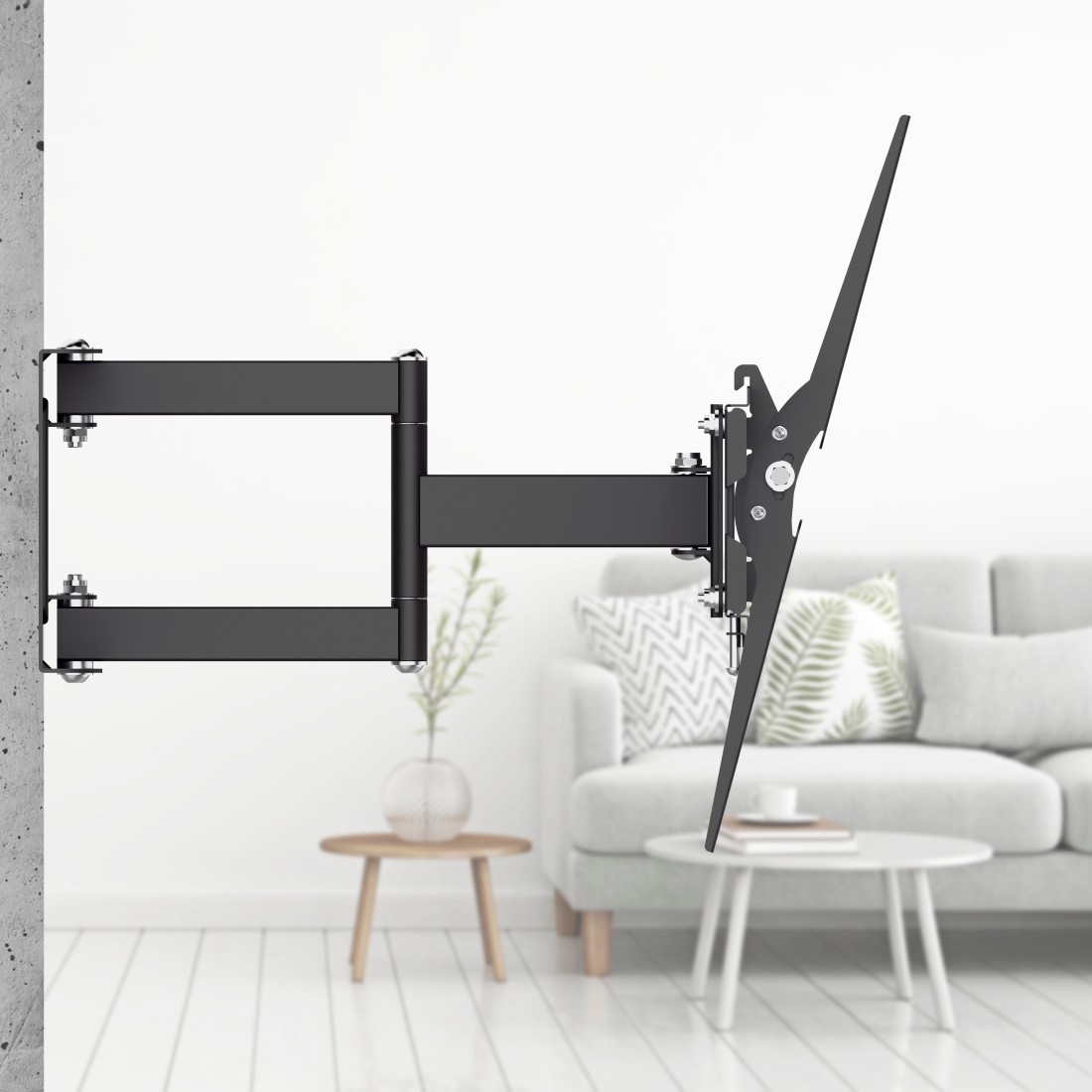 Hama TV-Wandhalterung »Wand Halterung universal für Fernseher, 32 43 50 55 65 Zoll, bis 35 kg«, bis 165 cm Zoll, ausziehbar, schwenkbar, neigbar, einfache Montage, TV Halter bis 65"