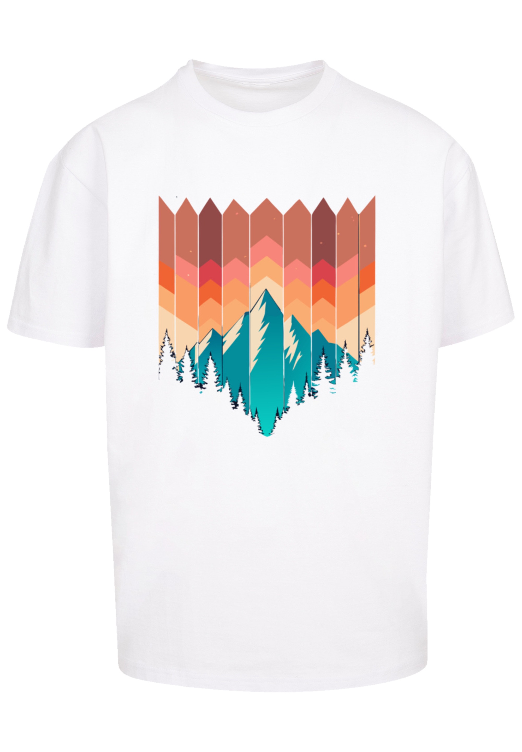 F4NT4STIC T-Shirt »Berg Sonnenuntergang Geometrisch«, Premium Qualität
