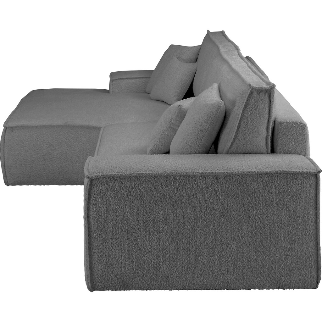 andas Ecksofa »Finnley Schlafsofa 267 cm in Bouclé u. Struktur fein«