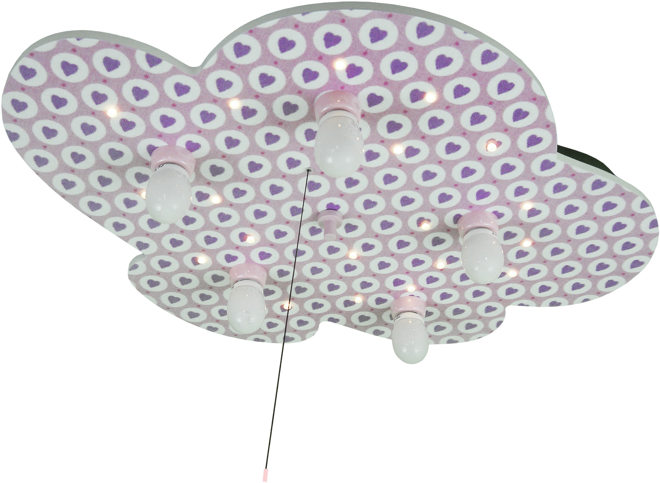 Wolke Deckenleuchte niermann BAUR | Deckenleuchte bestellen »Wolke Herzen flammig-flammig, Herzen«, rosa/pink 5