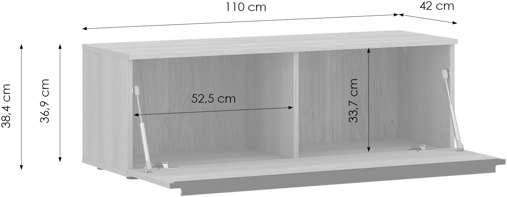 TOM TAILOR HOME Lowboard Lowboard mit Breite 110 cm, viel Stauraum mit besonderem Farbkick