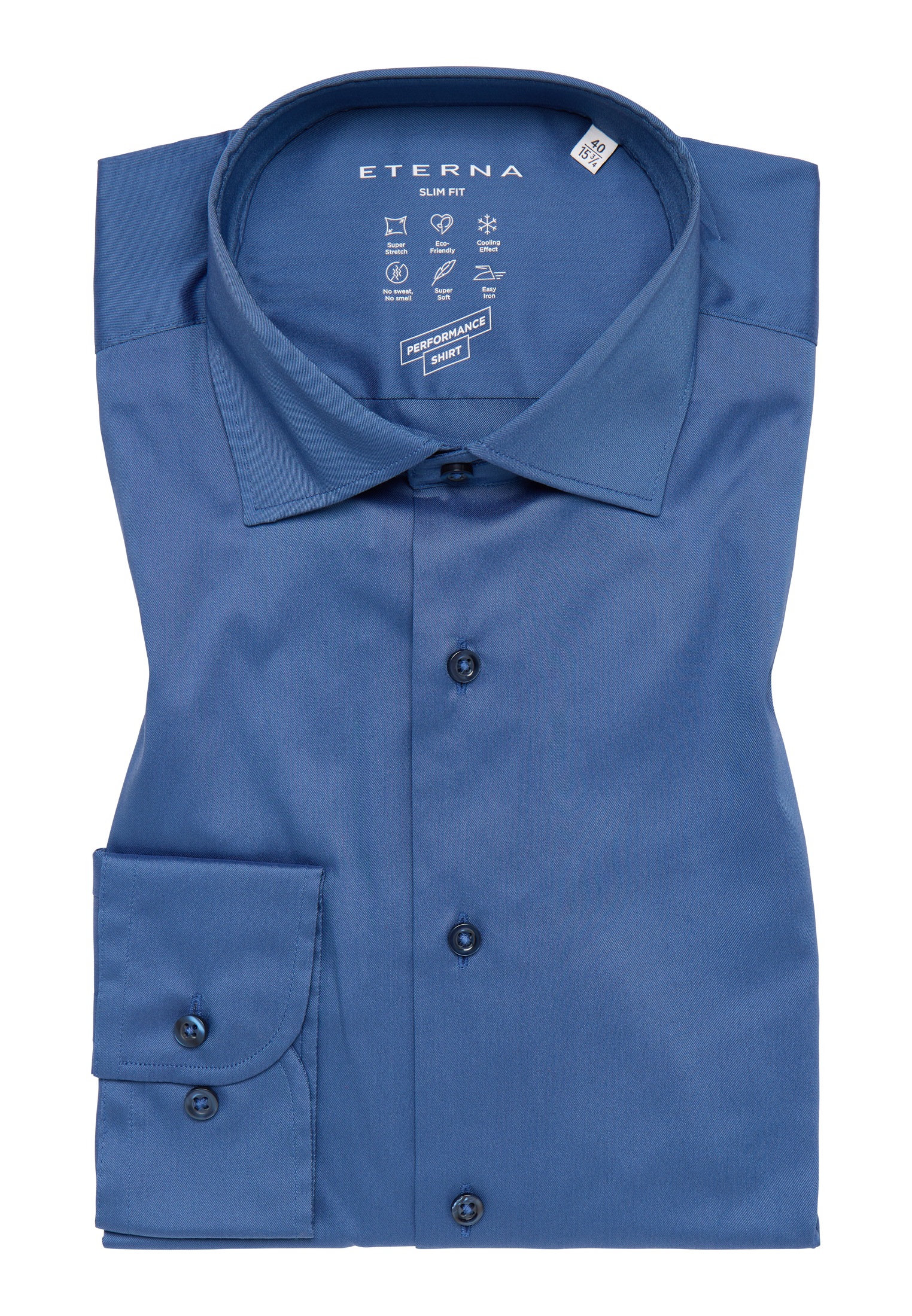 Eterna Langarmhemd »SLIM FIT«, EASY IRON (bügelleicht)