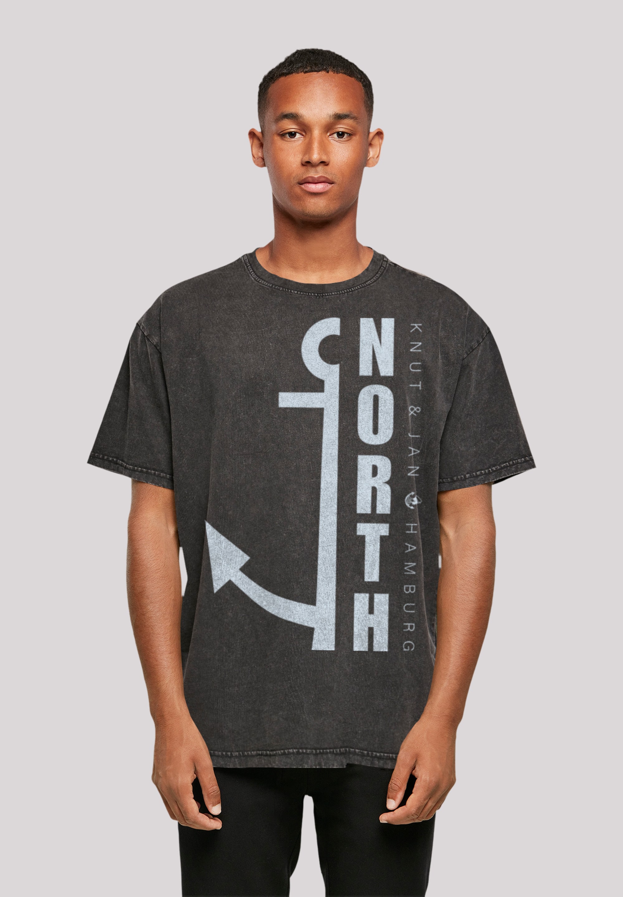 F4NT4STIC T-Shirt »North ▷ Jan bestellen Knut | BAUR Blau«, Hamburg Anker Print 
