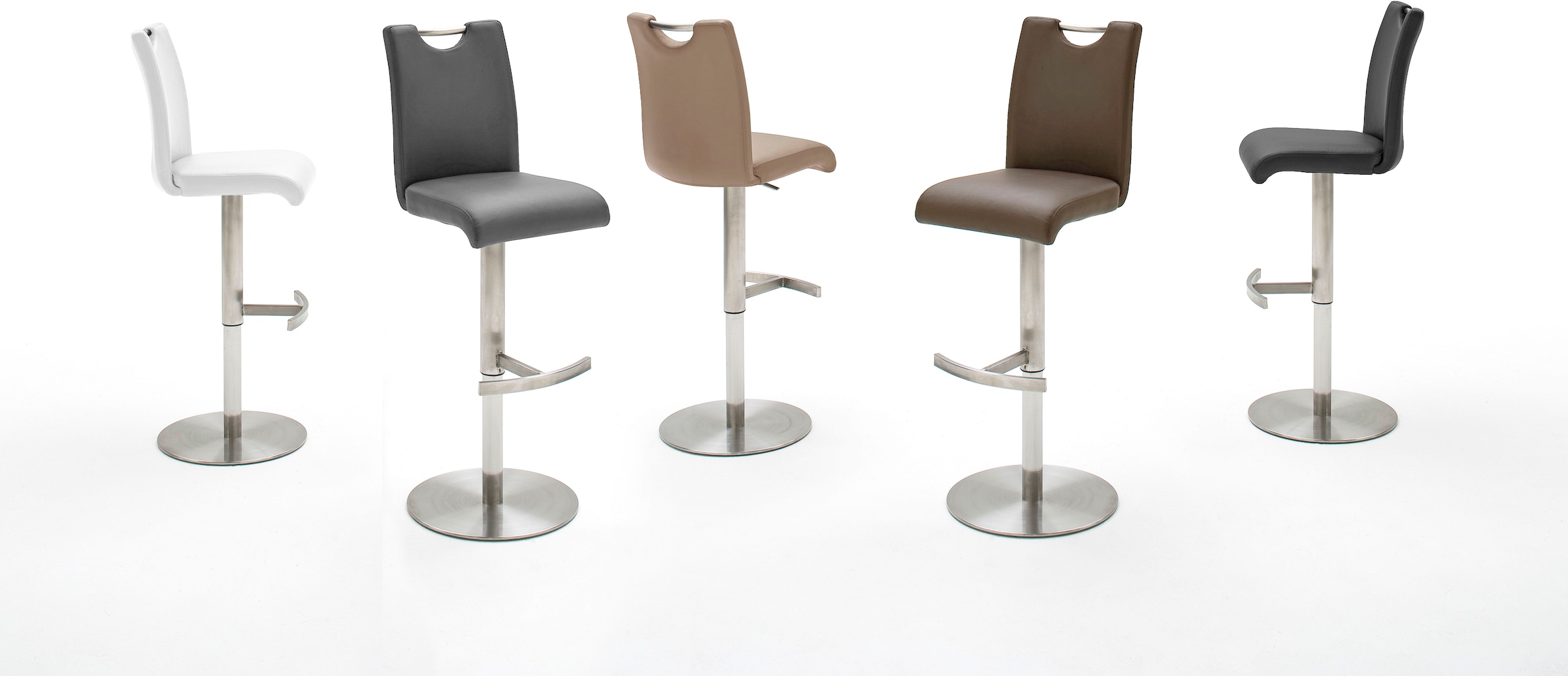 MCA furniture Bistrostuhl »ALESI«, mit Rückenlehne, 360° drehbar, Sitzhöhe einstellbar von 56-81 cm