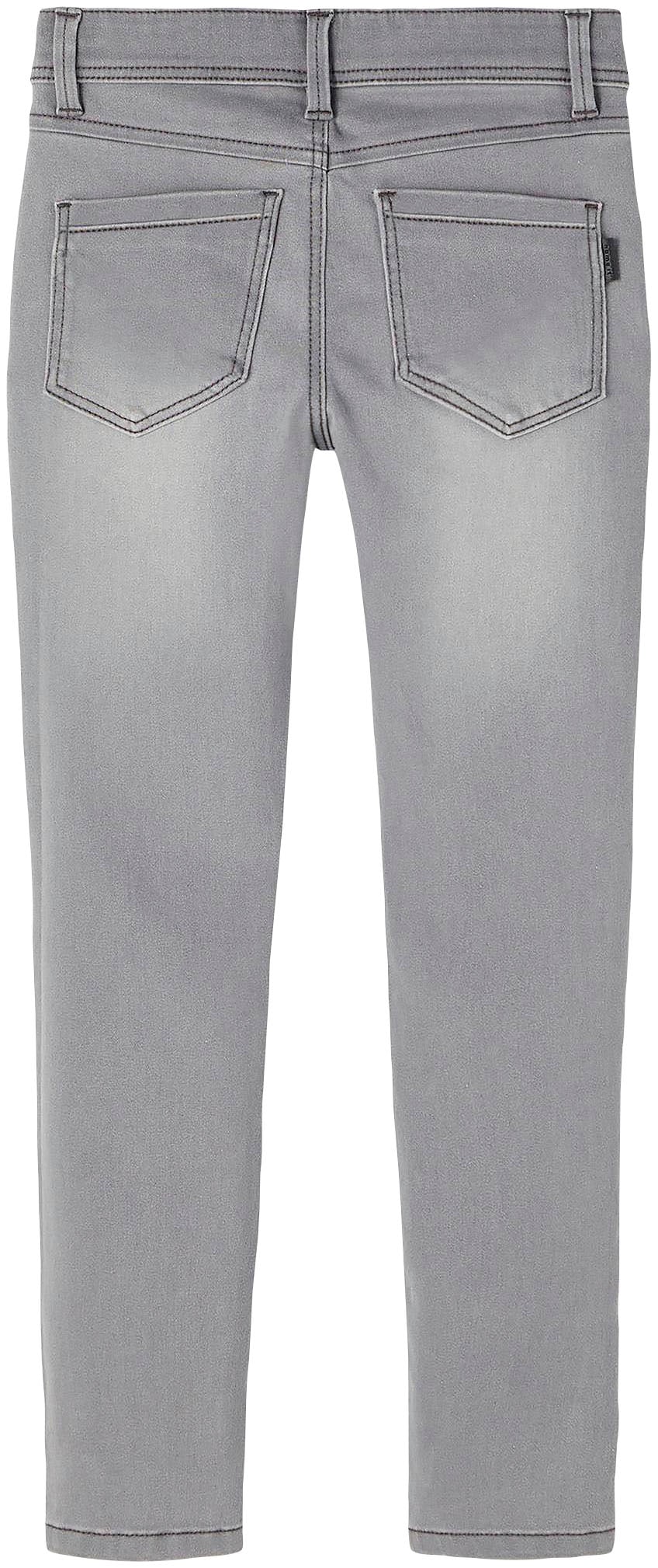 Name It Stretch-Jeans »NKMSILAS für Jungen mit verstellbarem Bund und schlanker Form«, slim fit, Denim, Abriebeffekte, angesetztes Bündchen
