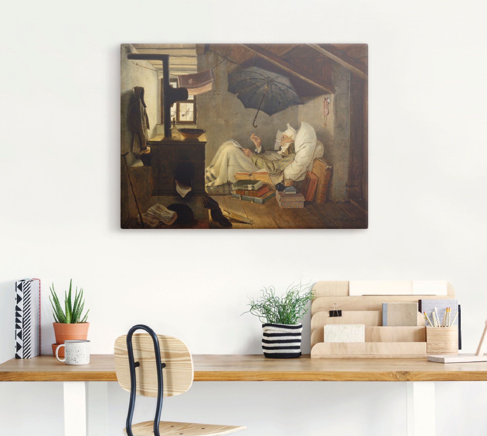 Artland Wandbild "Der arme Poet. 1839" Mann 1 Stk. tlg. als Leinwandbild, P günstig online kaufen