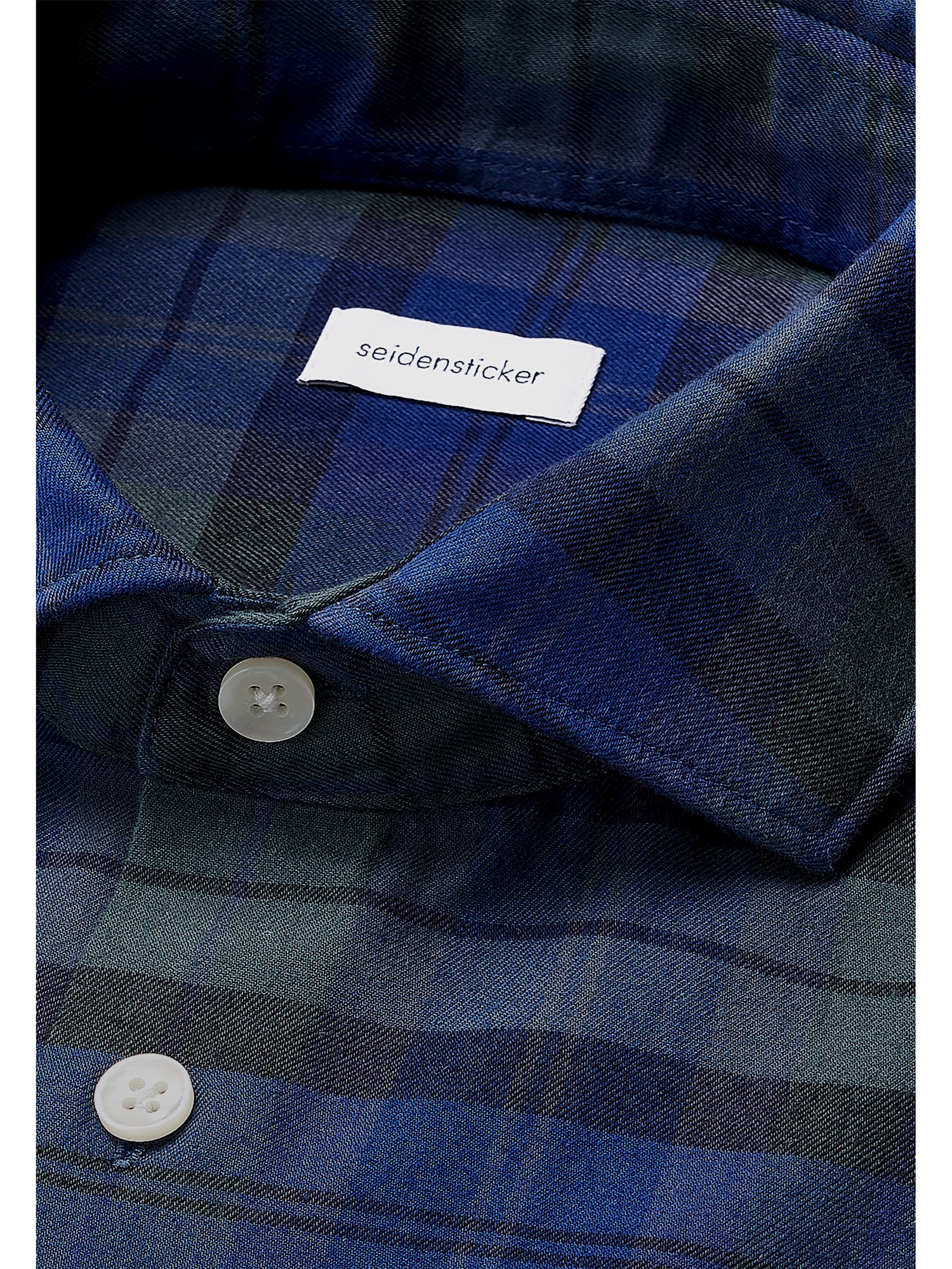seidensticker Flanellhemd, Slim 1/1 Kentkragen Karo