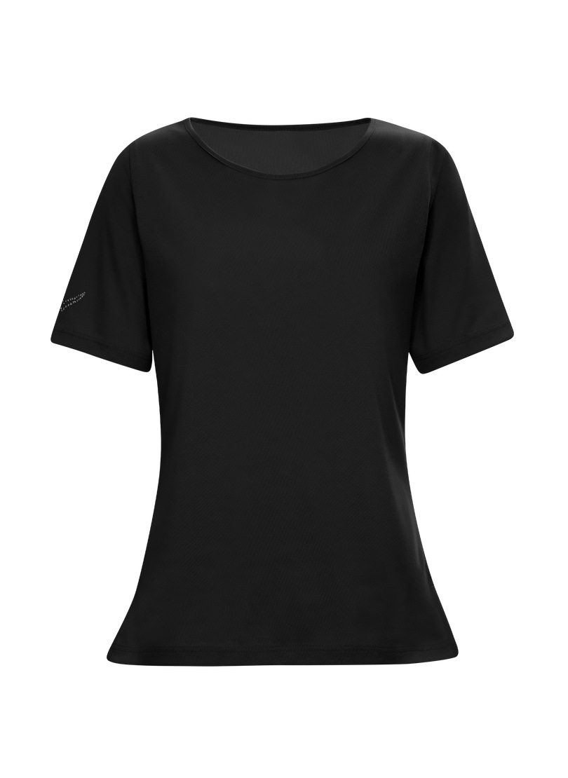 Trigema T-Shirt "TRIGEMA T-Shirt DELUXE Baumwolle mit Kristallsteinen" 1 St günstig online kaufen