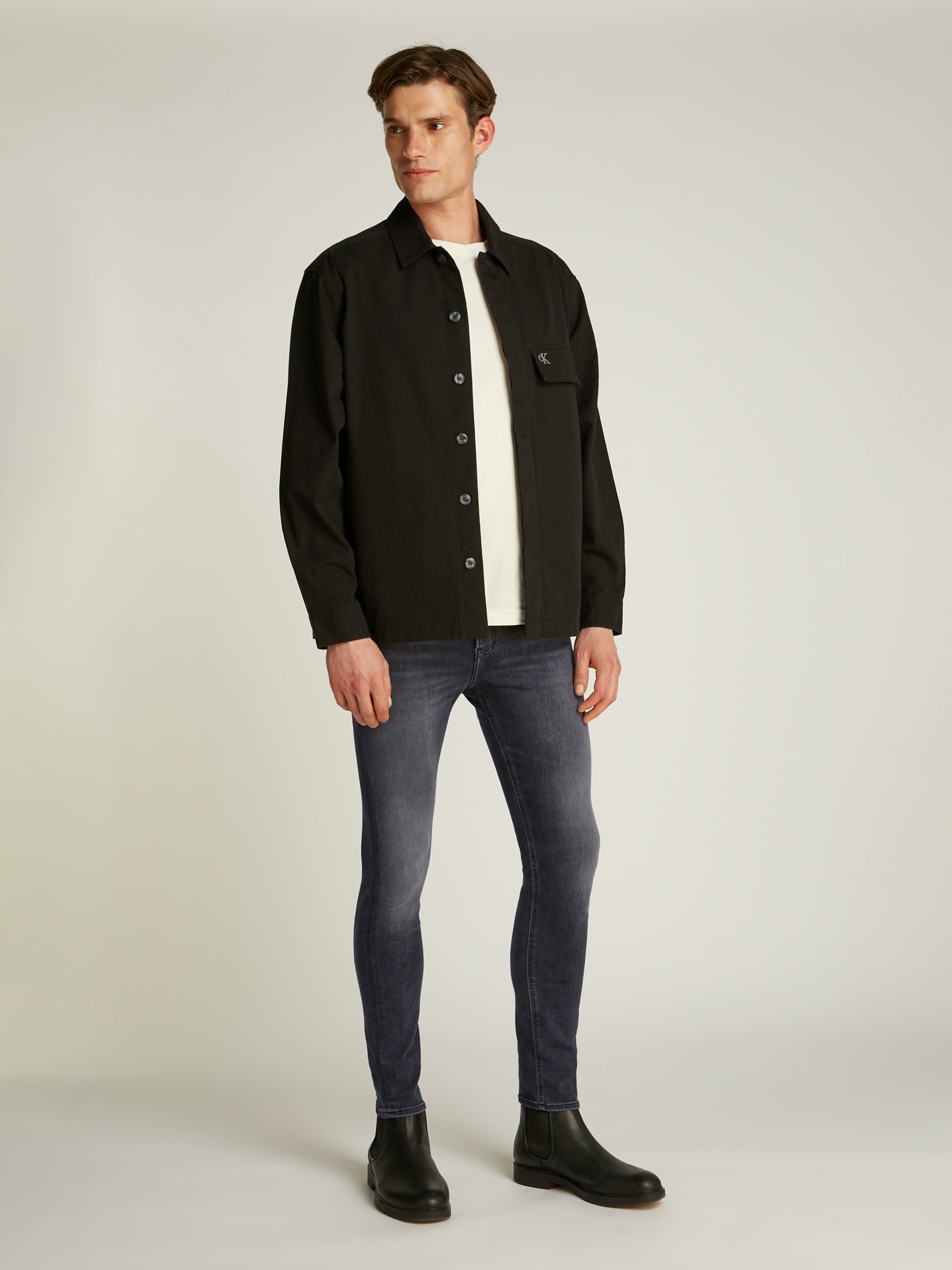 Calvin Klein Jeans Stretch-Jeans »SKINNY«, Coinpocket, Logostickerei