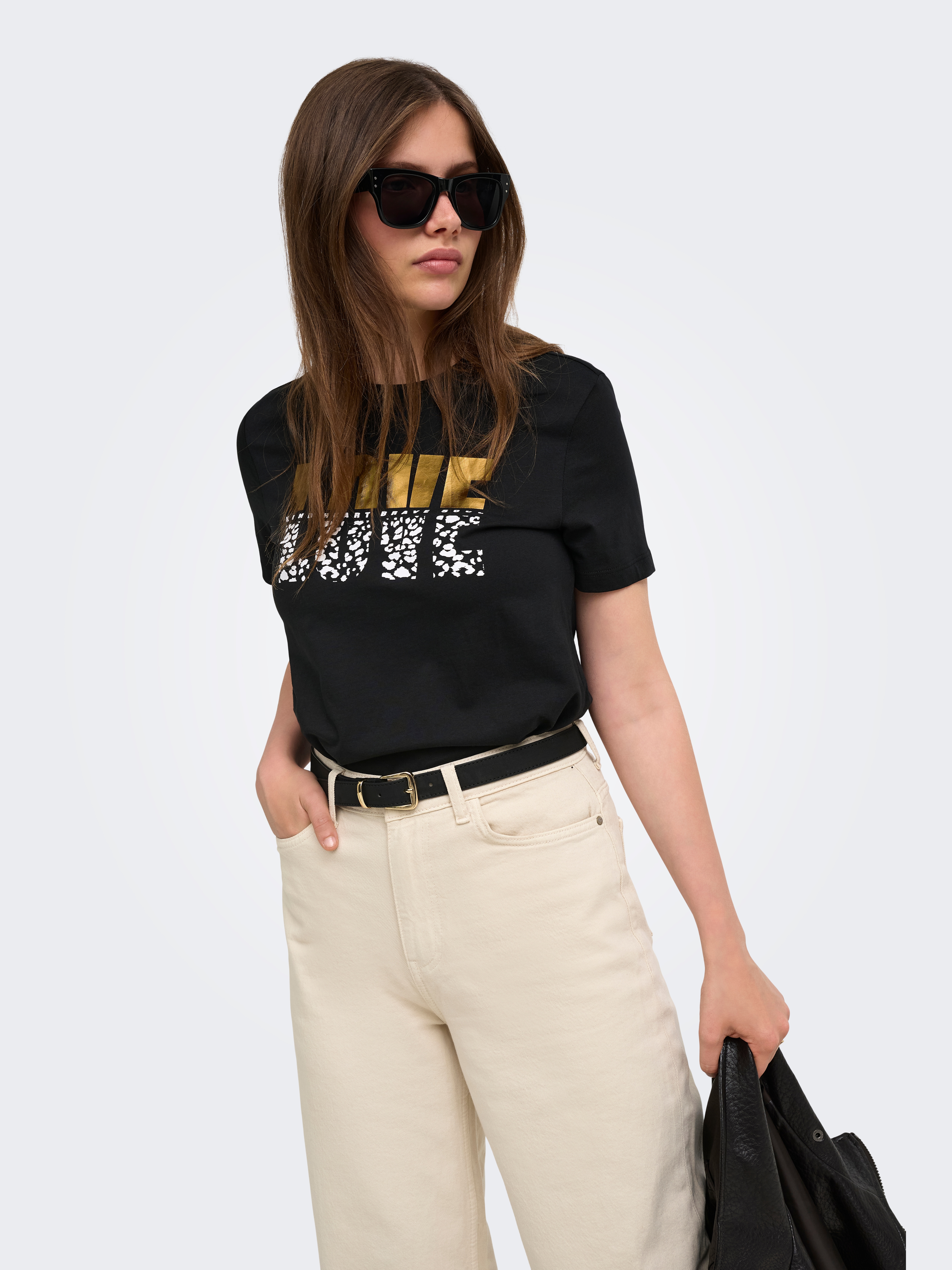ONLY Kurzarmshirt "ONLKITA S/S TEE JRS NOOS" Baumwolle, regular fit