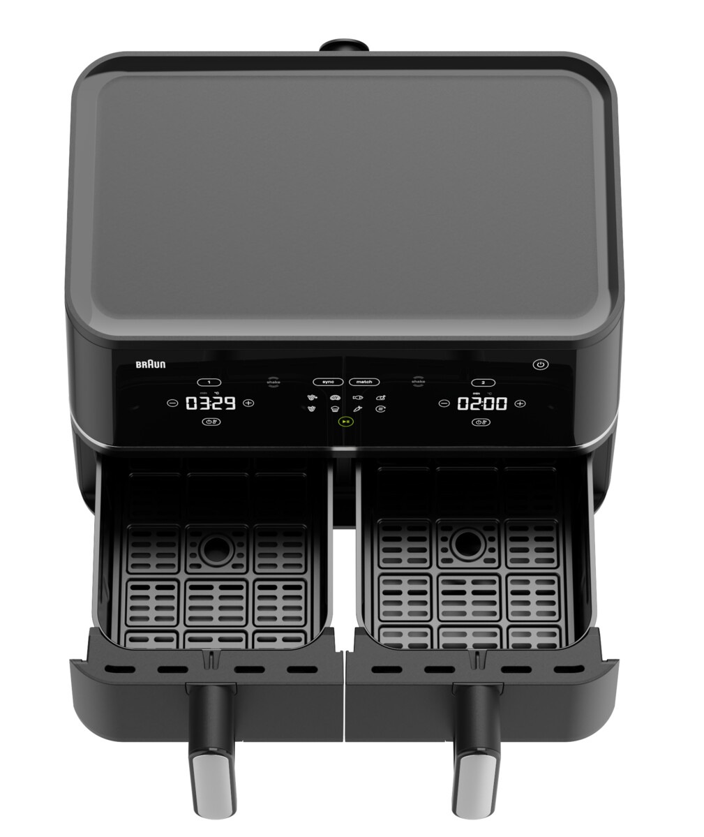 Braun TD 5030I BK Doppel 10 l Eigenständig 2400 W Heißluftfritteuse Schwarz, Silber