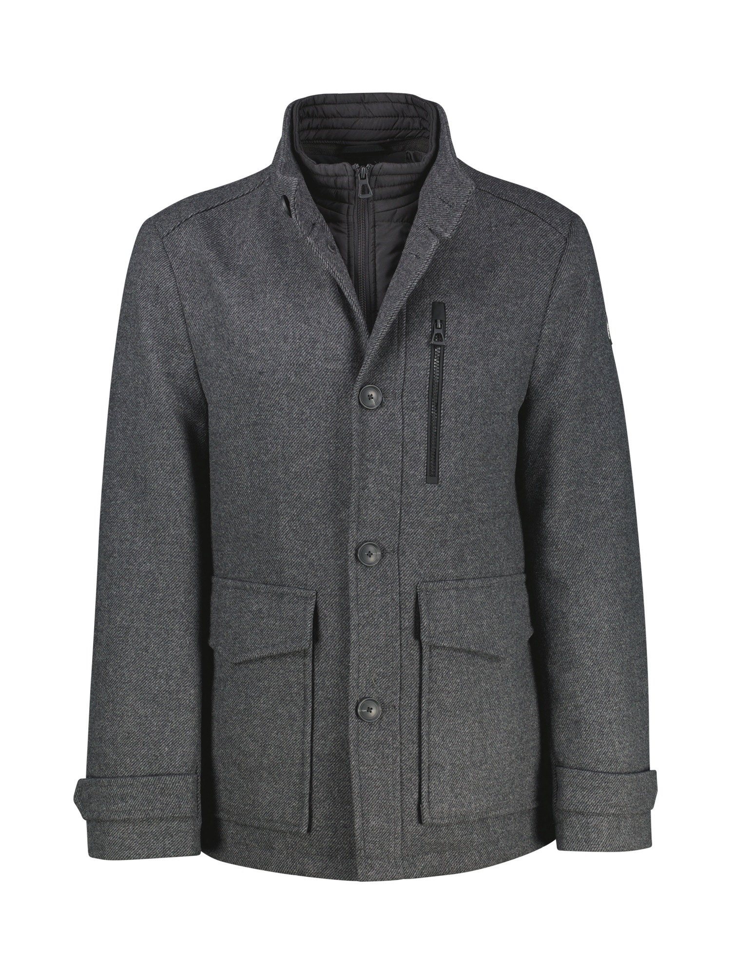 LERROS Outdoorjacke »LERROS Herren Wolljacke«, ohne Kapuze, Keine Angabe