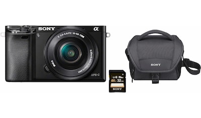 Sony Systemkamera »Alpha ILCE-6000L«, SEL-P1650, 24,3 MP, WLAN (Wi-Fi)-NFC,... kaufen